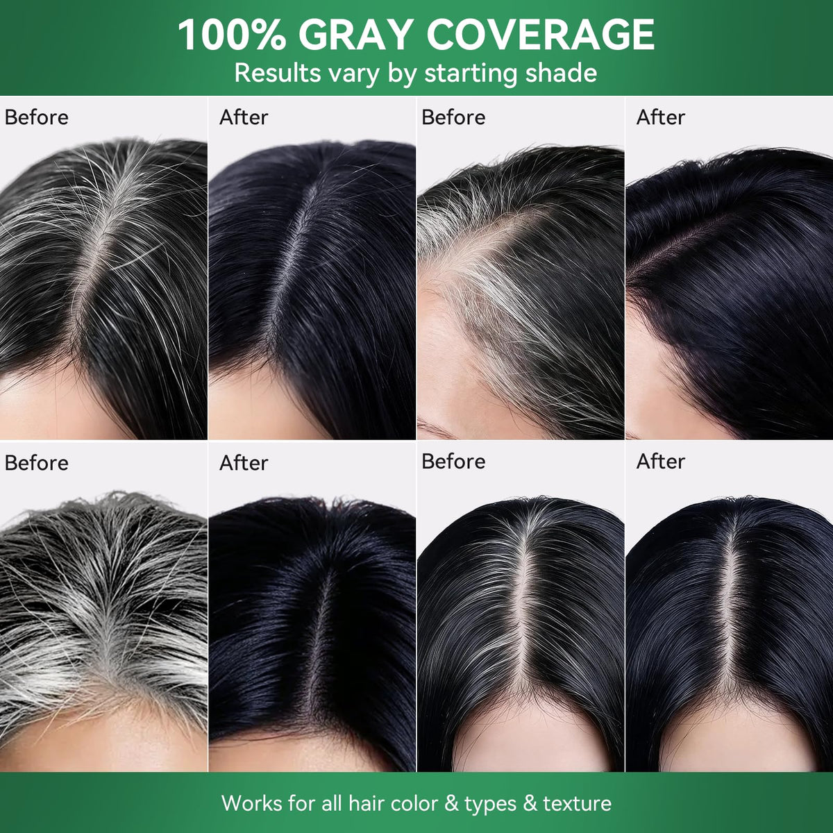Black Limer Blue Black Hair Dye Shampoo for Gray Hair, 3 in 1 Hair Color Shampoo