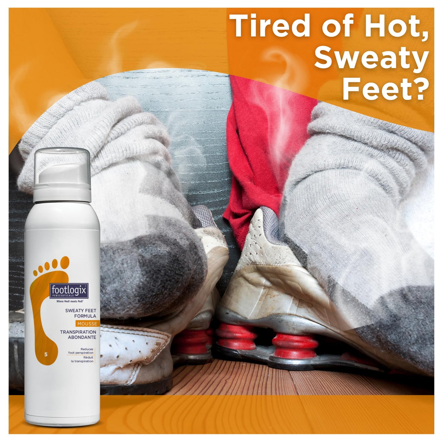 Lavender FOOTLOGIX Sweaty Feet Formula, 4.23 oz