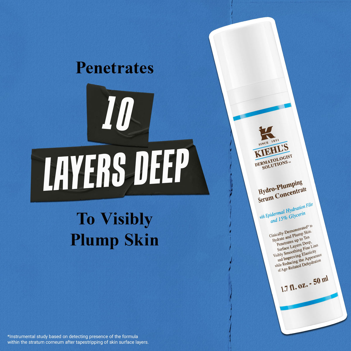 Steel Blue Kiehl's - Hydro-Plumping Hydrating Serum Concentrate