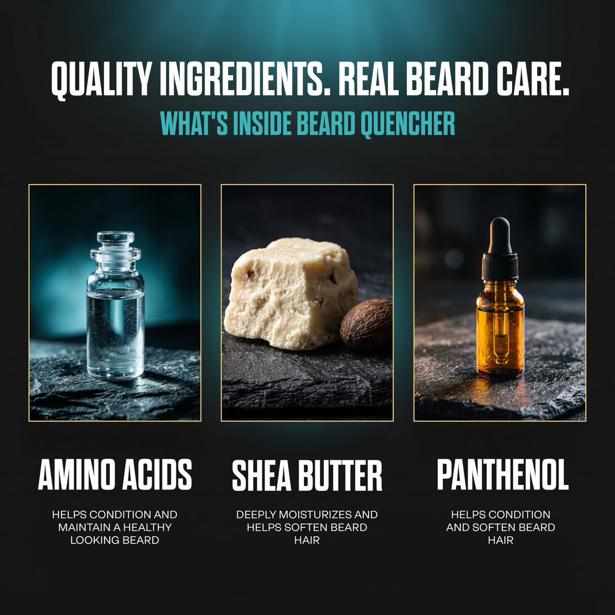 Black Billy Jealousy Beard Quencher, Nourishing and Strengthening Moisturizer for Mane and Skin with Shea Butter, Amino Acids and Black Oat Seed, Fights Frizz, Relieves Itch and Flakes, 4 Fl Oz