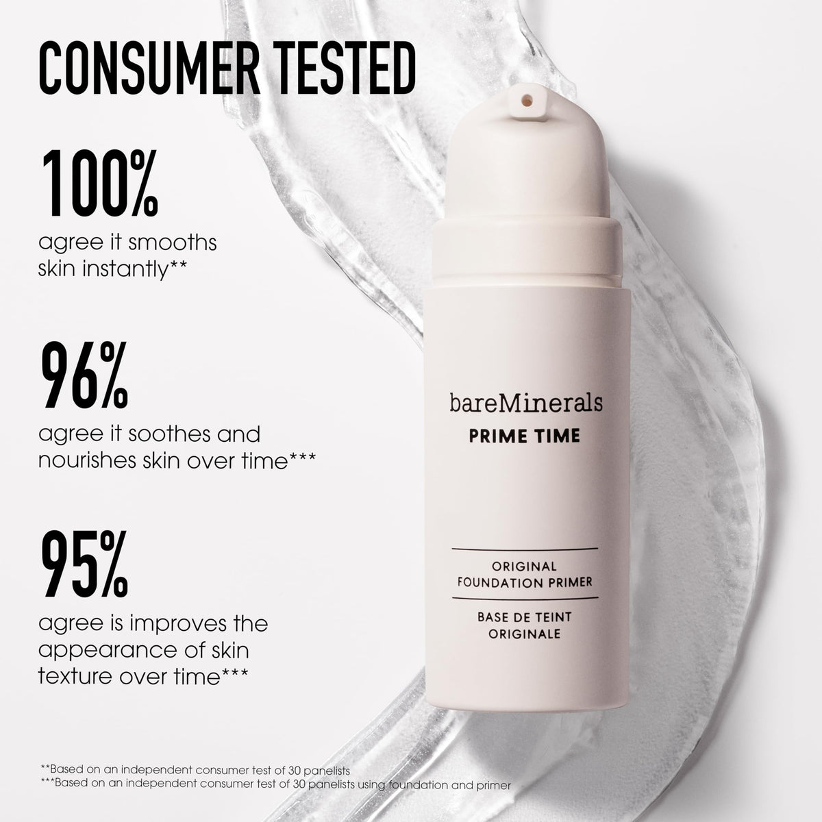 White Smoke bareMinerals Prime Time Original Foundation Primer, 1 oz