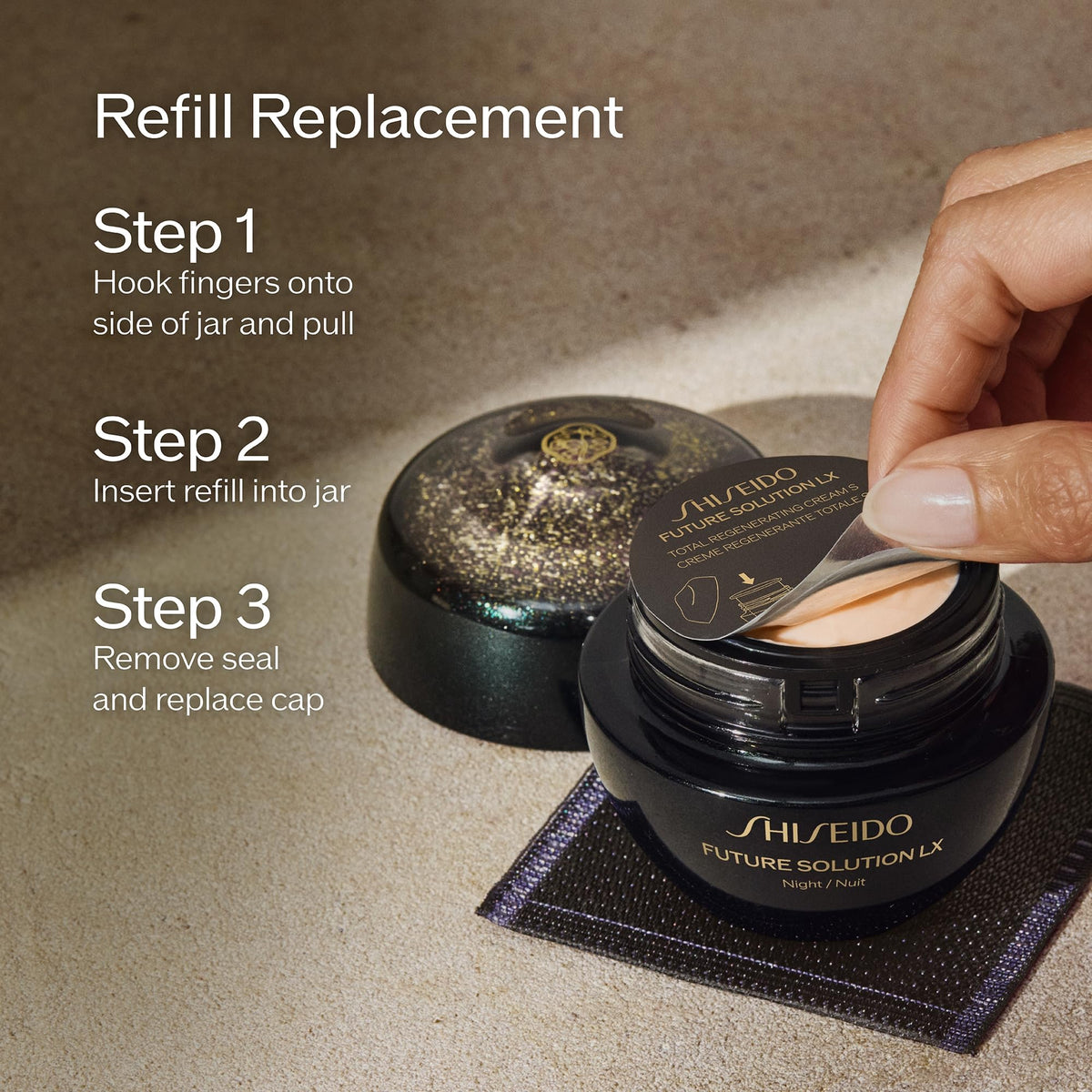 Dim Gray Shiseido Future Solution LX Total Regenerating Cream - 50 mL - Anti-Aging Night Moisturizer - Visibly Firms, Plumps, and Smooths - Non-Comedogenic