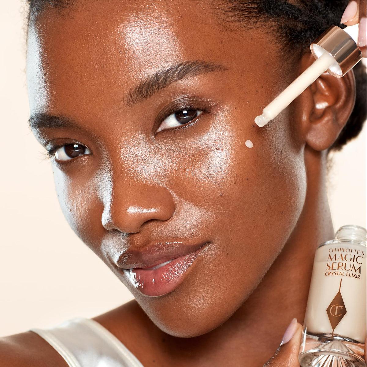 Misty Rose Charlotte Tilbury Magic Serum Crystal Elixir - Firming Peptide Face Serum