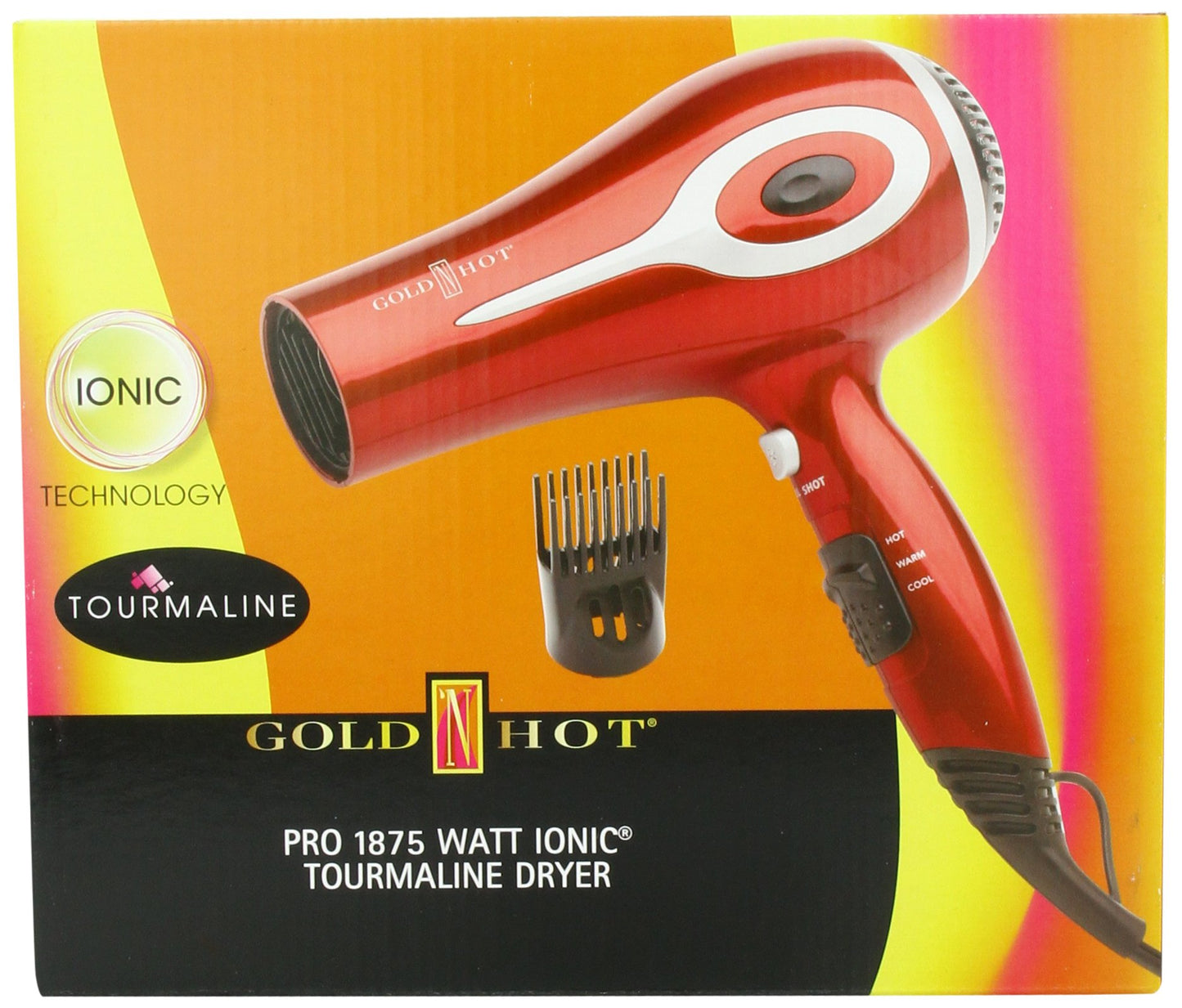 Dark Slate Gray Gold 'N Hot 1875-Watt Professional Ionic Tourmaline Dryer