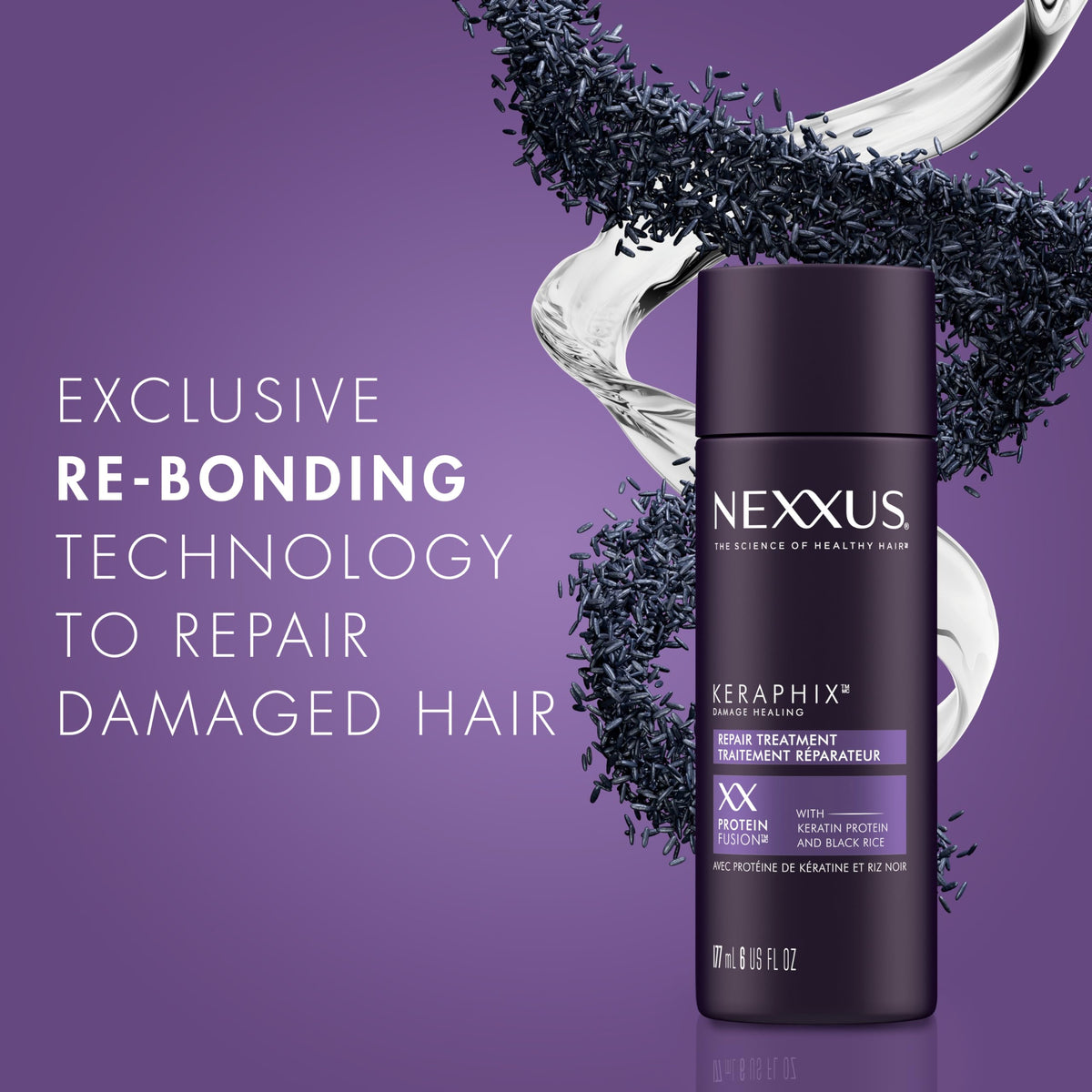 Dark Slate Blue Nexxus Keraphix Pre-Wash Treatment Damage Repair Cream 6 oz