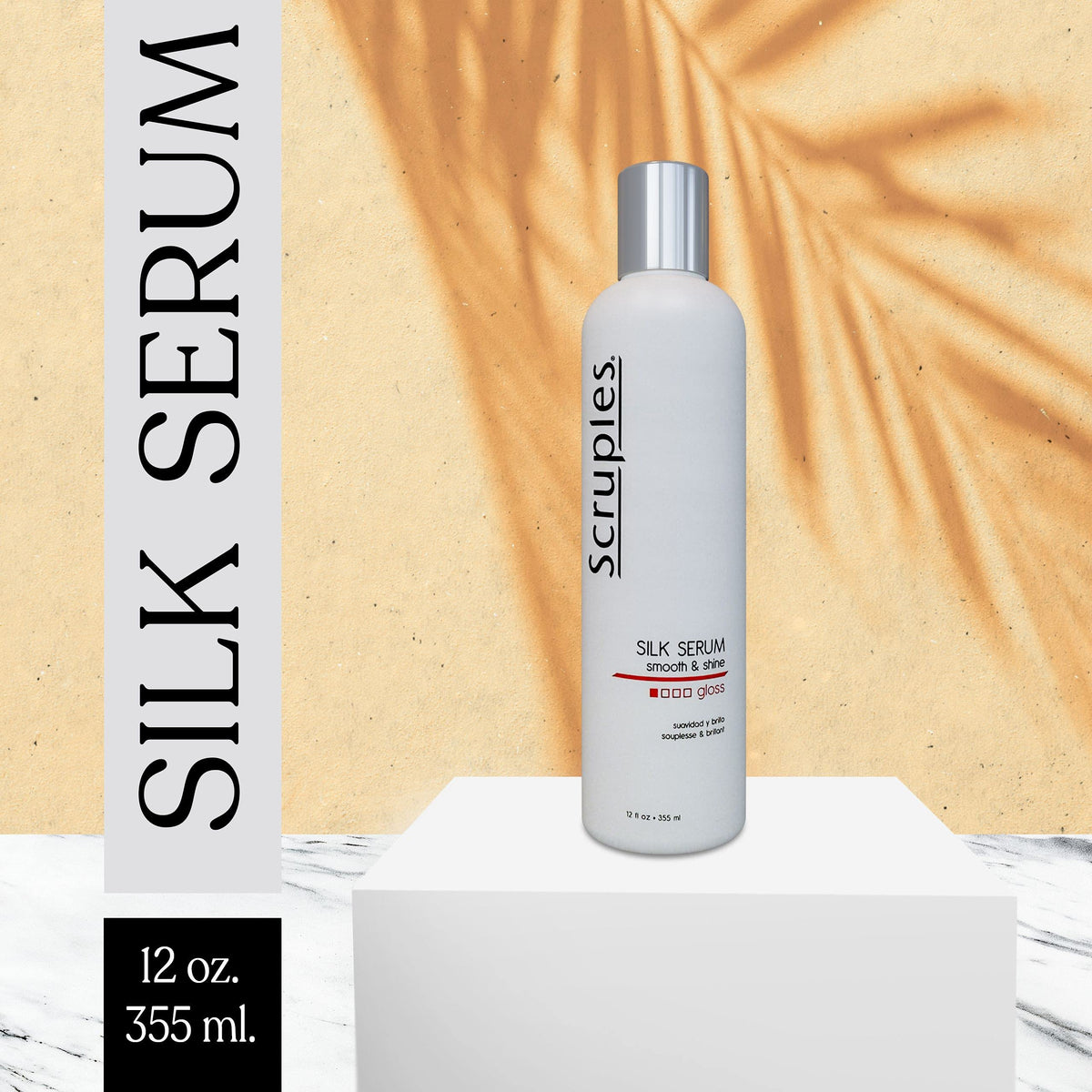 Navajo White Scruples Smooth & Shine Silk Serum - Lightweight Gloss - Long Lasting Silky Finish to Frizzy, Dry & Dull Hair - Damage and Thermal Protectant - For Men and Women - Any Hair Type