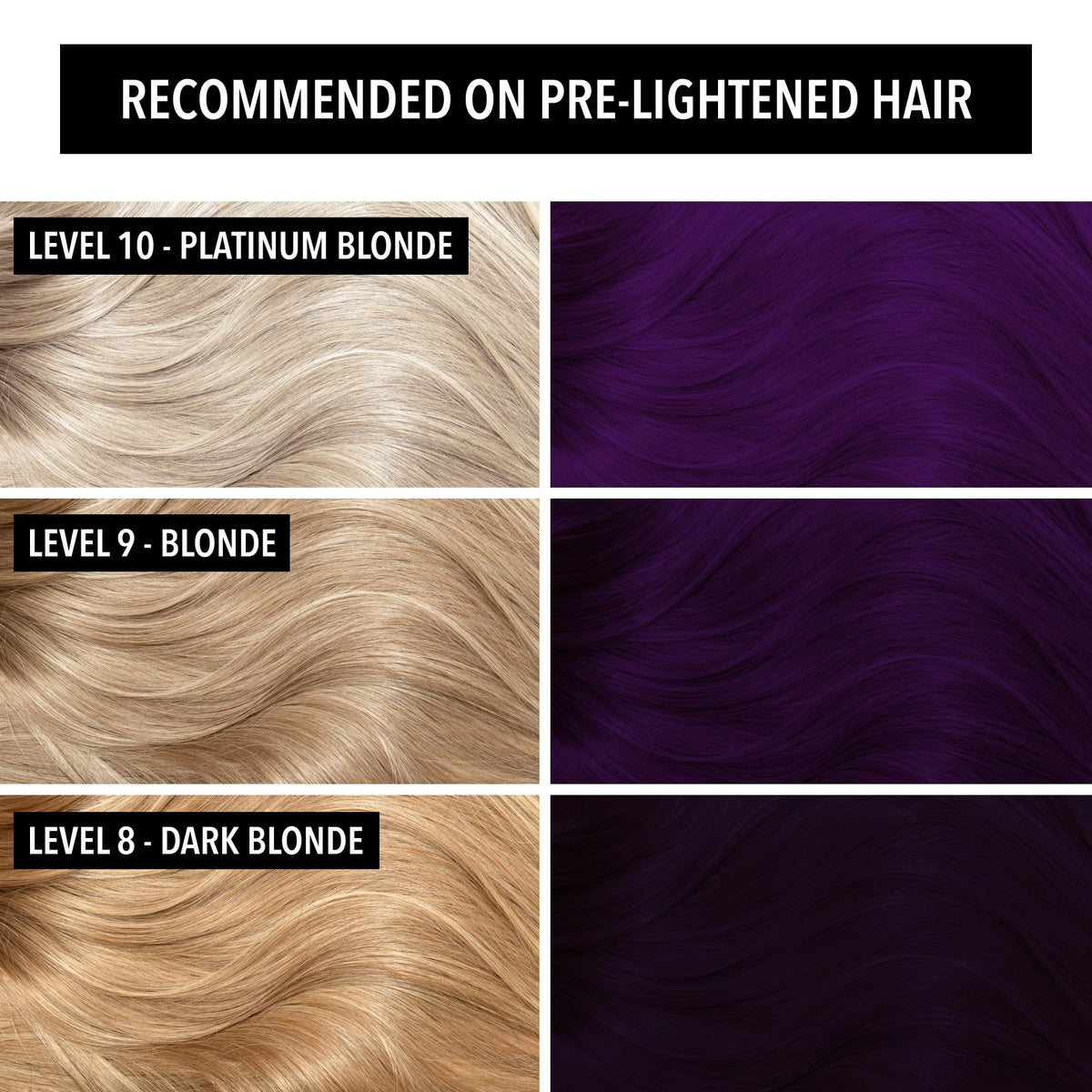 Black Pulp Riot Dark Matter Semi Permanent Hair Color – Electric Violet, 4 oz