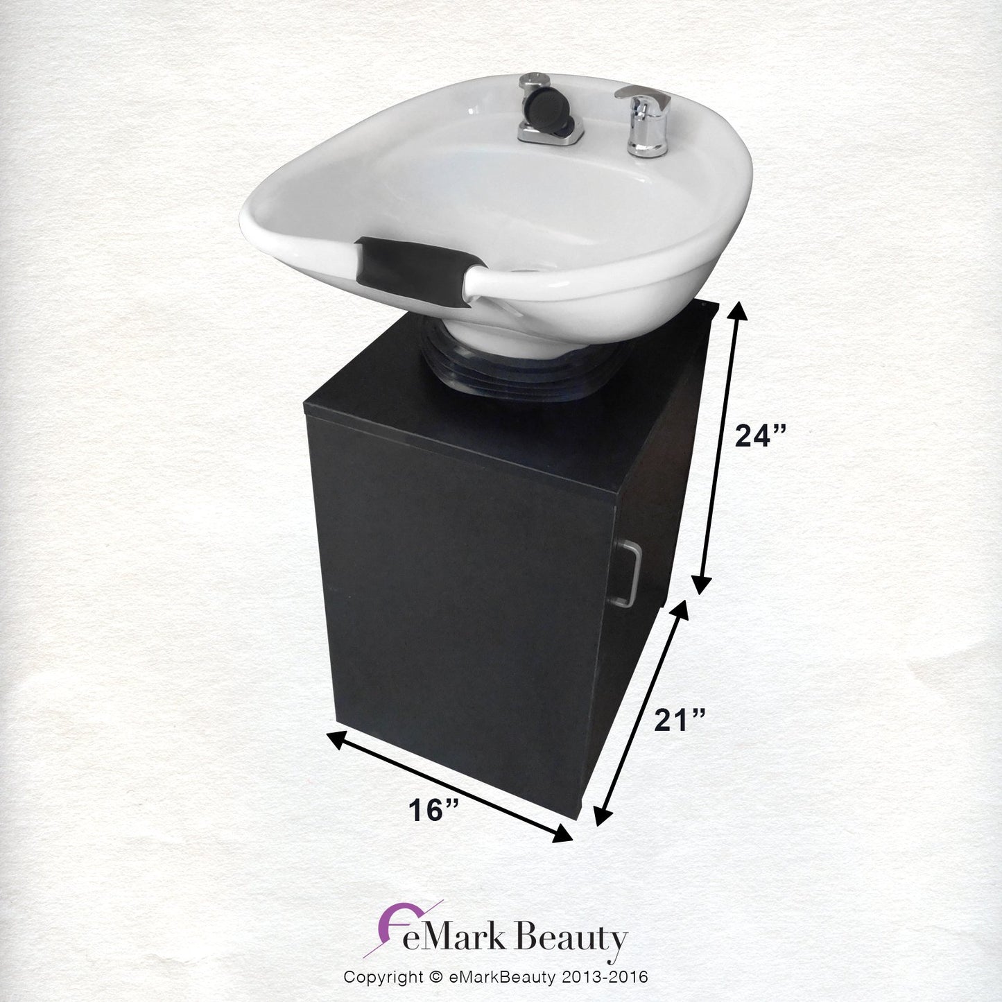 White Smoke White Ceramic Beauty Salon Backwash Shampoo Bowl Salon Sink with Shampoo Cabinet TLC-W07TC