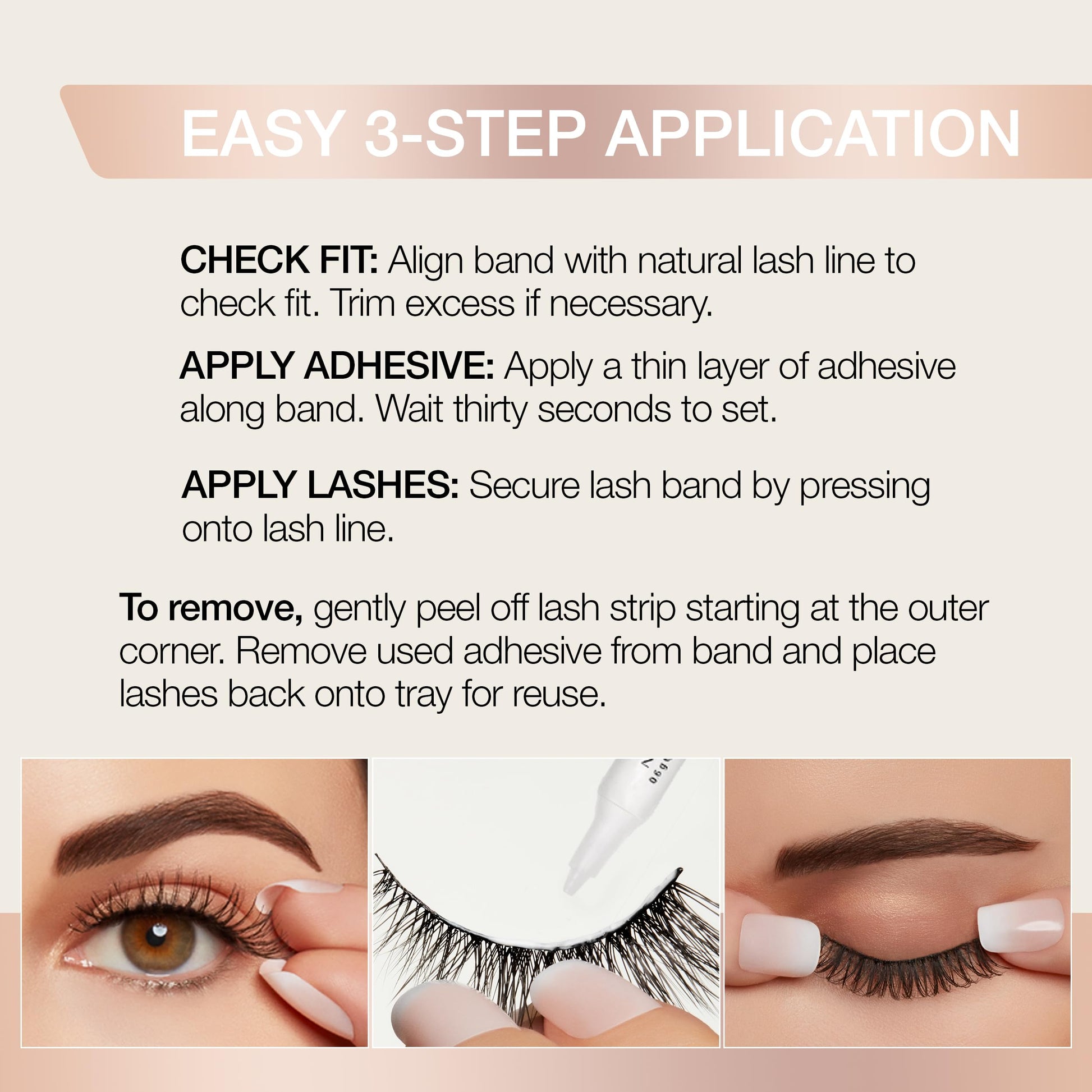 Lavender Ardell Nourish Lashes 752 – Voluminous False Eyelashes with Peptides & Biotin Infused Band, Lash Glue Included, Fluffy Wispy Strip Lashes for Sensitive Eyes