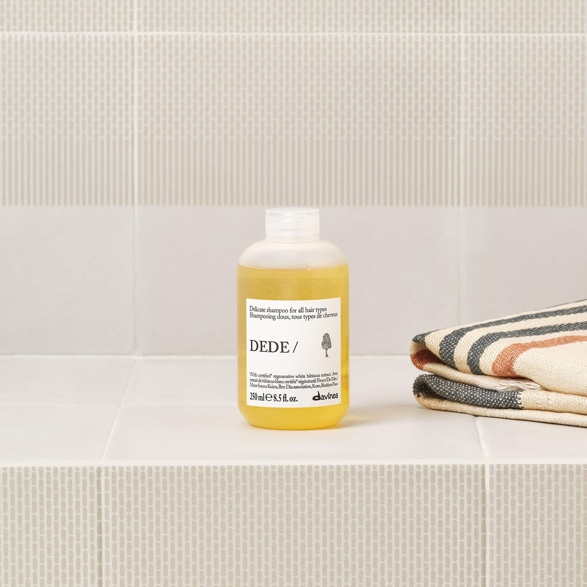 Light Gray Davines DEDE/Shampoo Gentle Daily Cleansing For All Hair Types, 8.5 Fl Oz