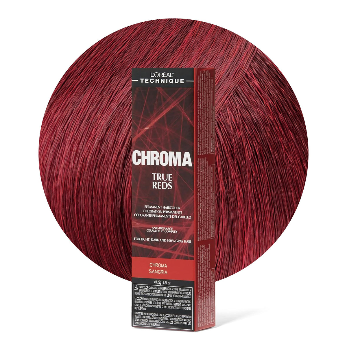 White Smoke L'Oréal Technique Chroma True Reds Permanent Hair Color - Sangria