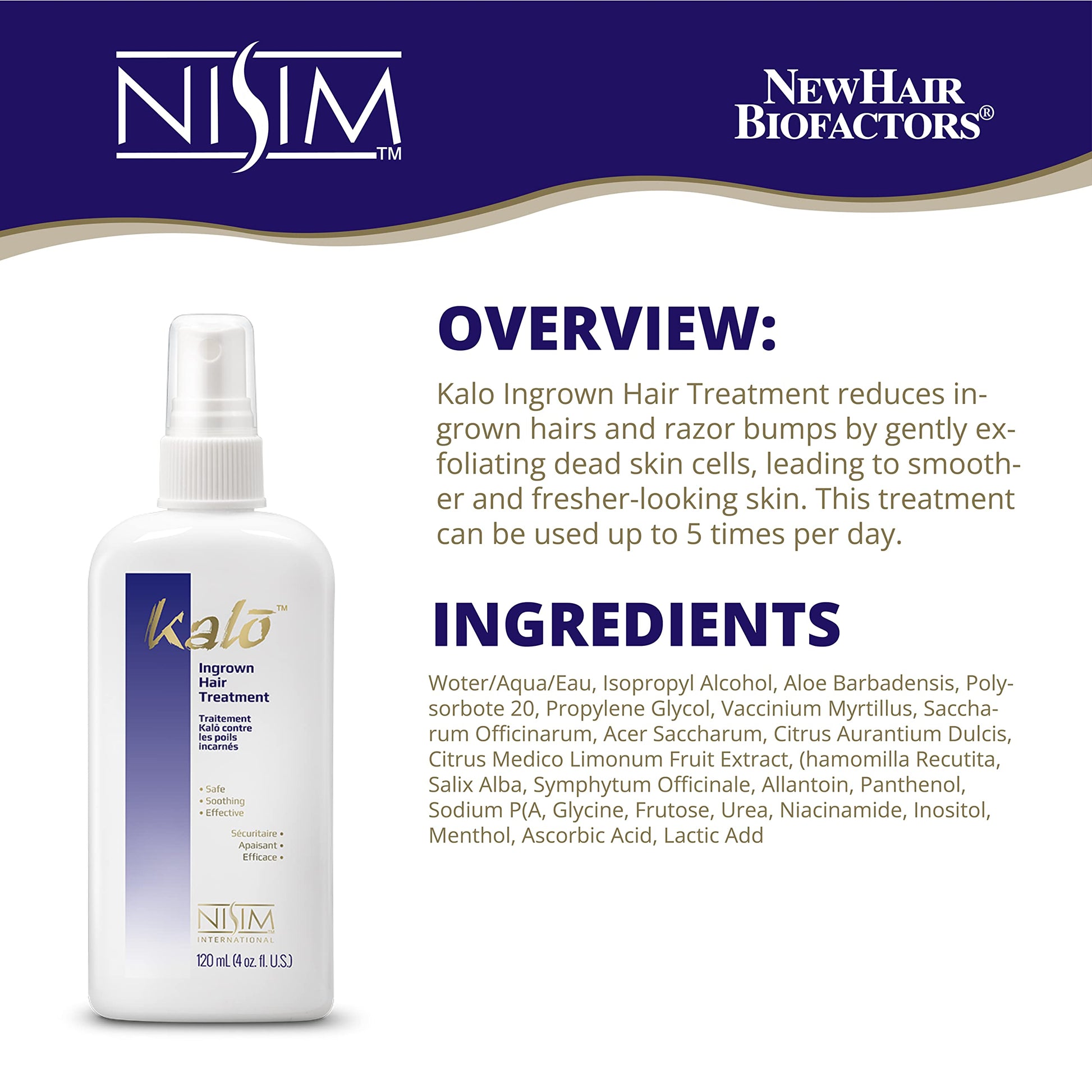 White Smoke NISIM - Kalo Ingrown Hair Treatment, 4 Oz