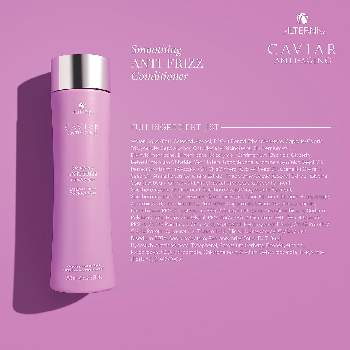 Orchid Alterna Haircare CAVIAR Anti-Aging Smoothing Anti-Frizz Conditioner 8.5 Fl Oz| For Medium, Thick Hair | Smooths Hair, Tames Frizz | Sulfate Free