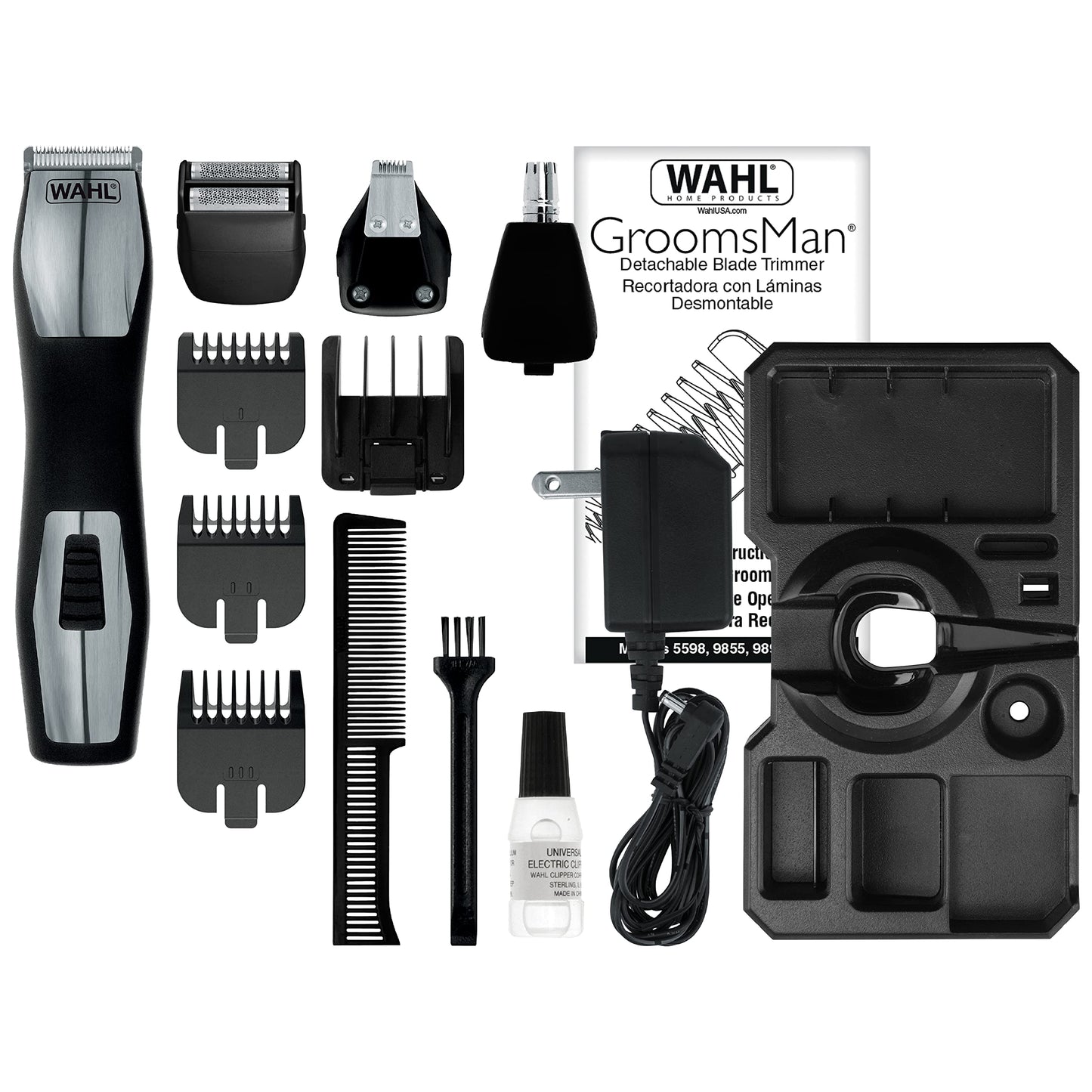 White Smoke WAHL Groomsman Pro Trimmers All In One Grooming Rechargeable Man