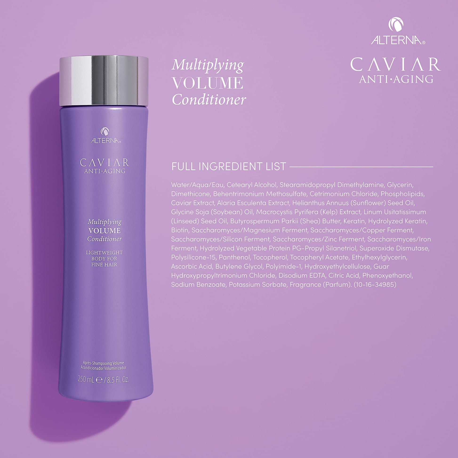 Dark Gray Alterna Haircare Caviar Anti-Aging Multiplying Volume Shampoo and Conditioner Set