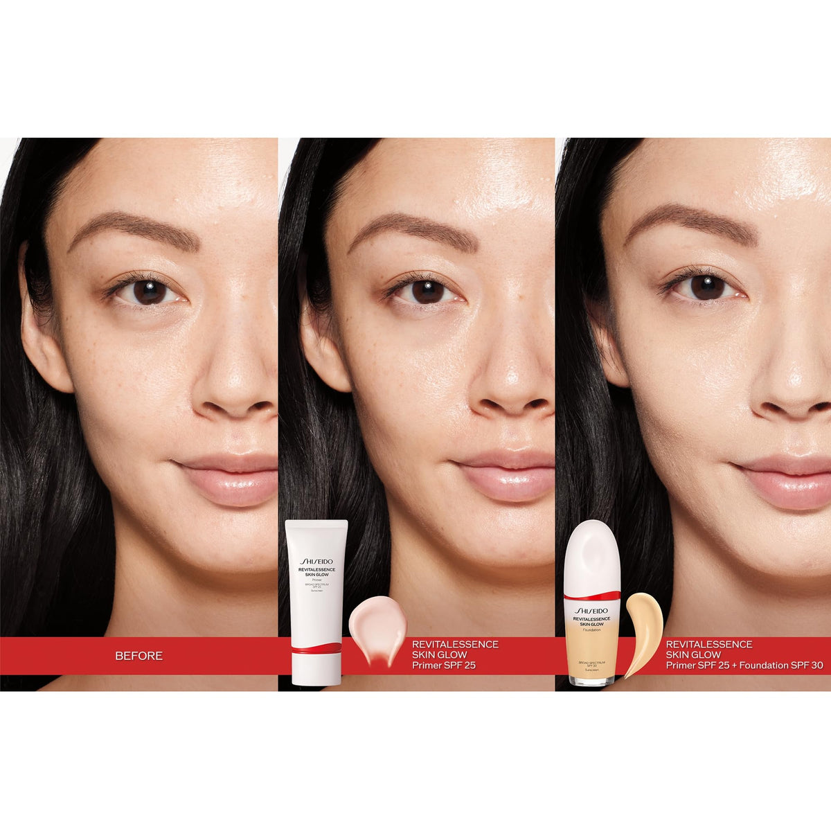 Light Pink Shiseido RevitalEssence Skin Glow Primer SPF 25 - Instant Glow, 24-Hour Hydration Primer - 30 mL - Broad Spectrum SPF 25 - Non-Comedogenic - All Skin Types