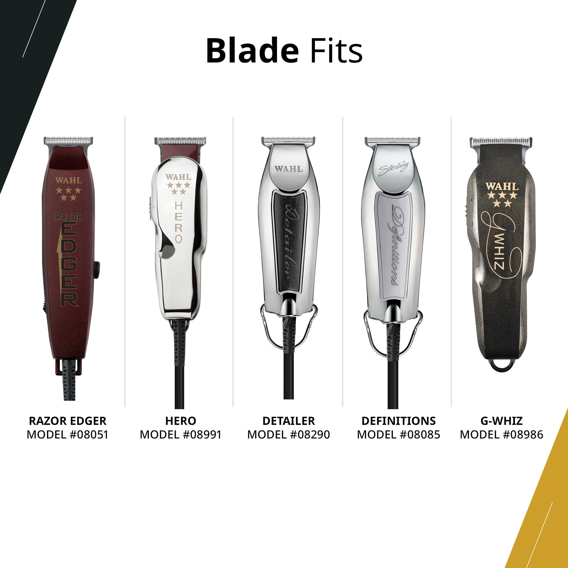 White Smoke Wahl Professional Adjustable T-Shaped Trimmer Blade, Precision Replacement Blade for Detailer and Hero Trimmers