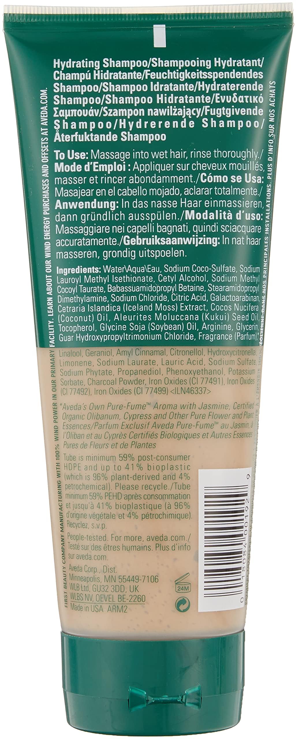 White Smoke AVEDA Sap Moss Weightless Hydration Shampoo | Gently Cleanses | Silicone Free | For Normal to Dry Hair | Earthy Aroma with Jasmine Olibanum Cypress |94% Naturally Derived*, 6.7 Fl Oz
