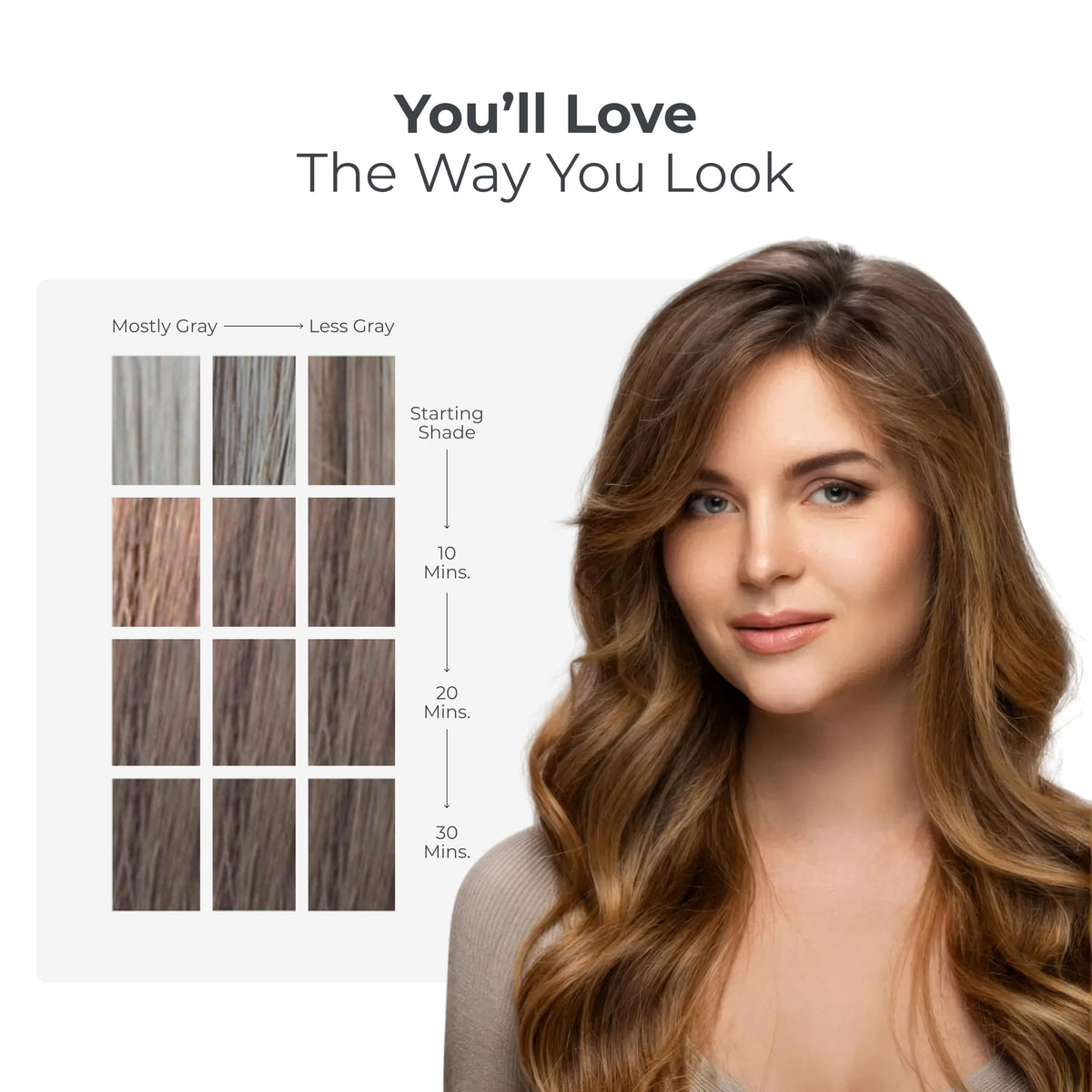 White Smoke Simpler Hair Color - Women's Full Coverage Hair Dye Kit, Light Brown