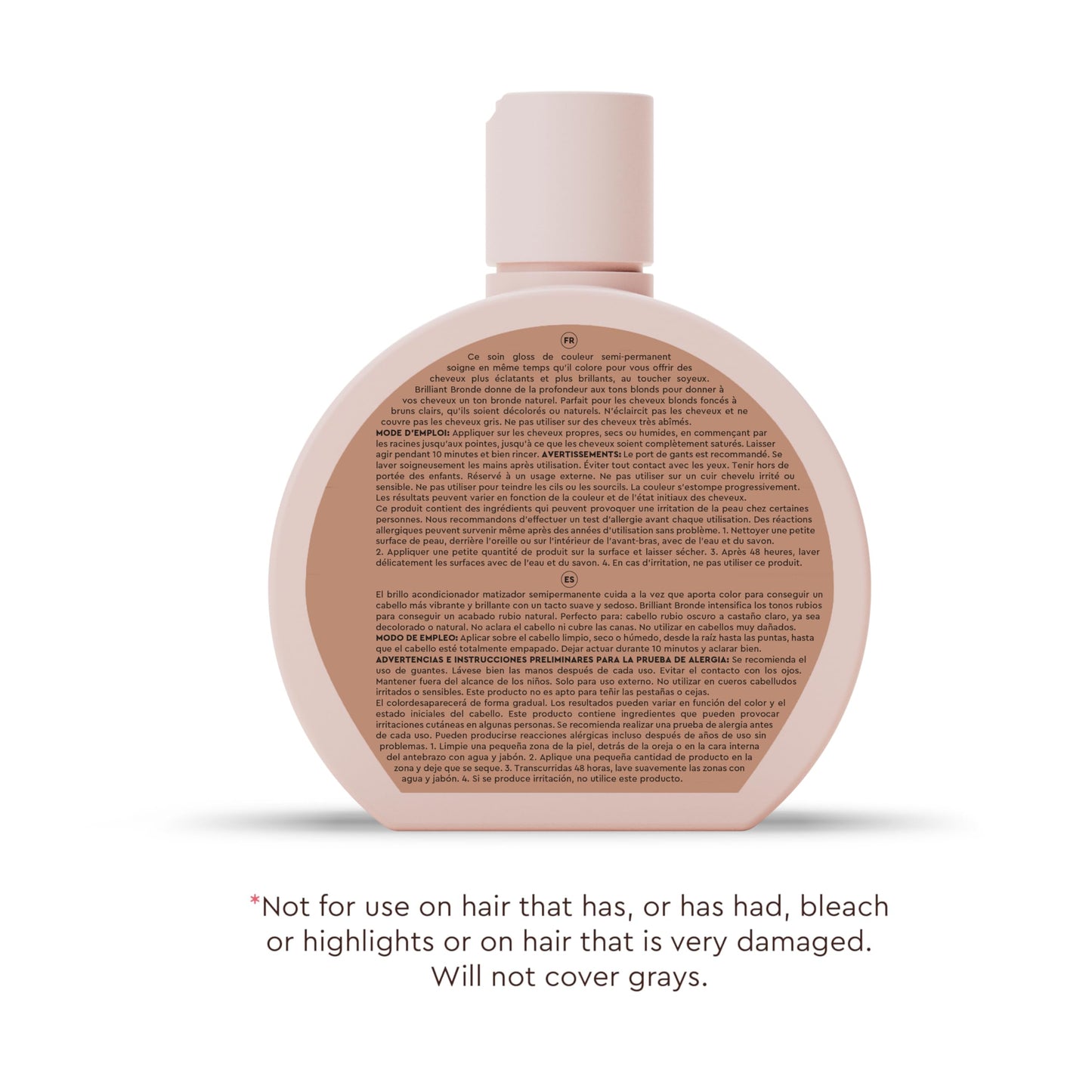 White Smoke Glaze Supergloss Color Conditioning Gloss – Hydrating Semi-Permanent Color Hair Gloss & Shine Boost – Color Depositing Mask - Cruelty-Free – 6.4 Fl Oz - Brilliant Bronde - Dark Blonde to Light Brown