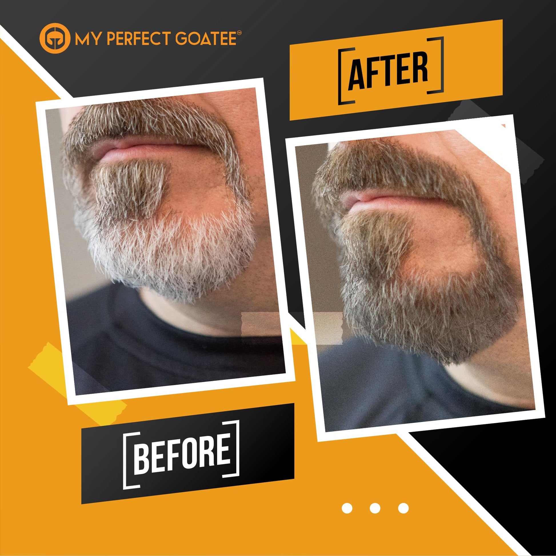 Goldenrod Temporary Beard Color for Men – Natural Gray Coverage – Hypoallergenic, No PPD, Ammonia-Free – 6 Shades – Brush-On – Lasts 24-48 Hours – Goatee Mustache Sideburns | My Perfect Goatee