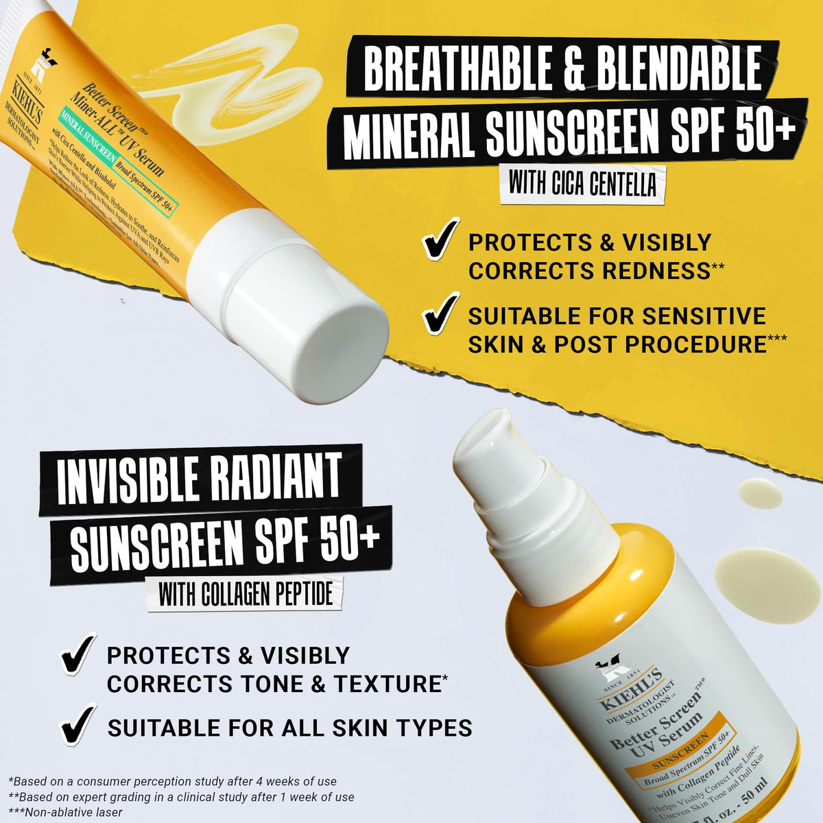 Lavender Kiehl's Better Screen Miner-all UV Serum Mineral Sunscreen SPF 50-1.4 Oz