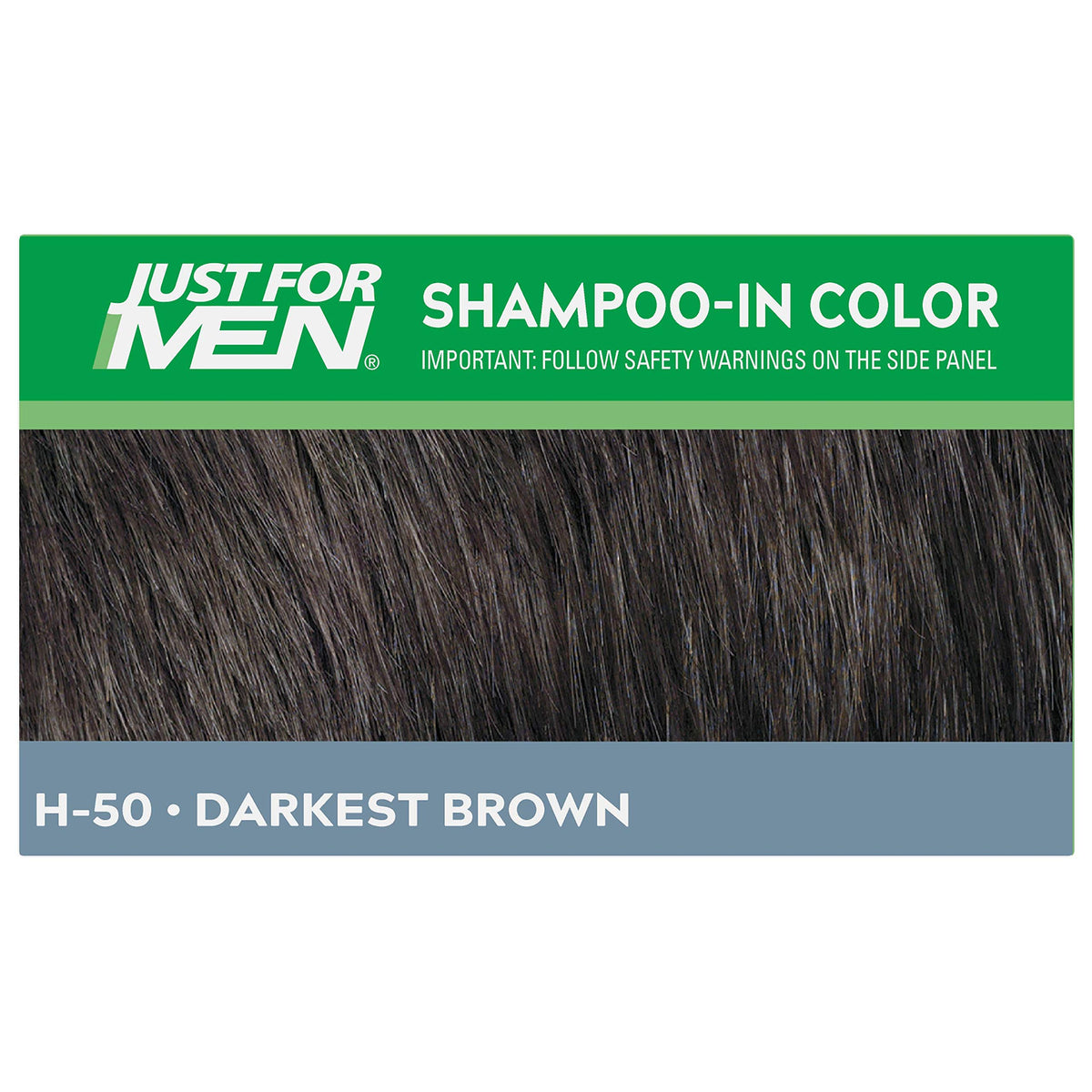 Dark Slate Gray JUST FOR MEN Hair Color H-50 Darkest Brown 1 Each (Pack of 12)