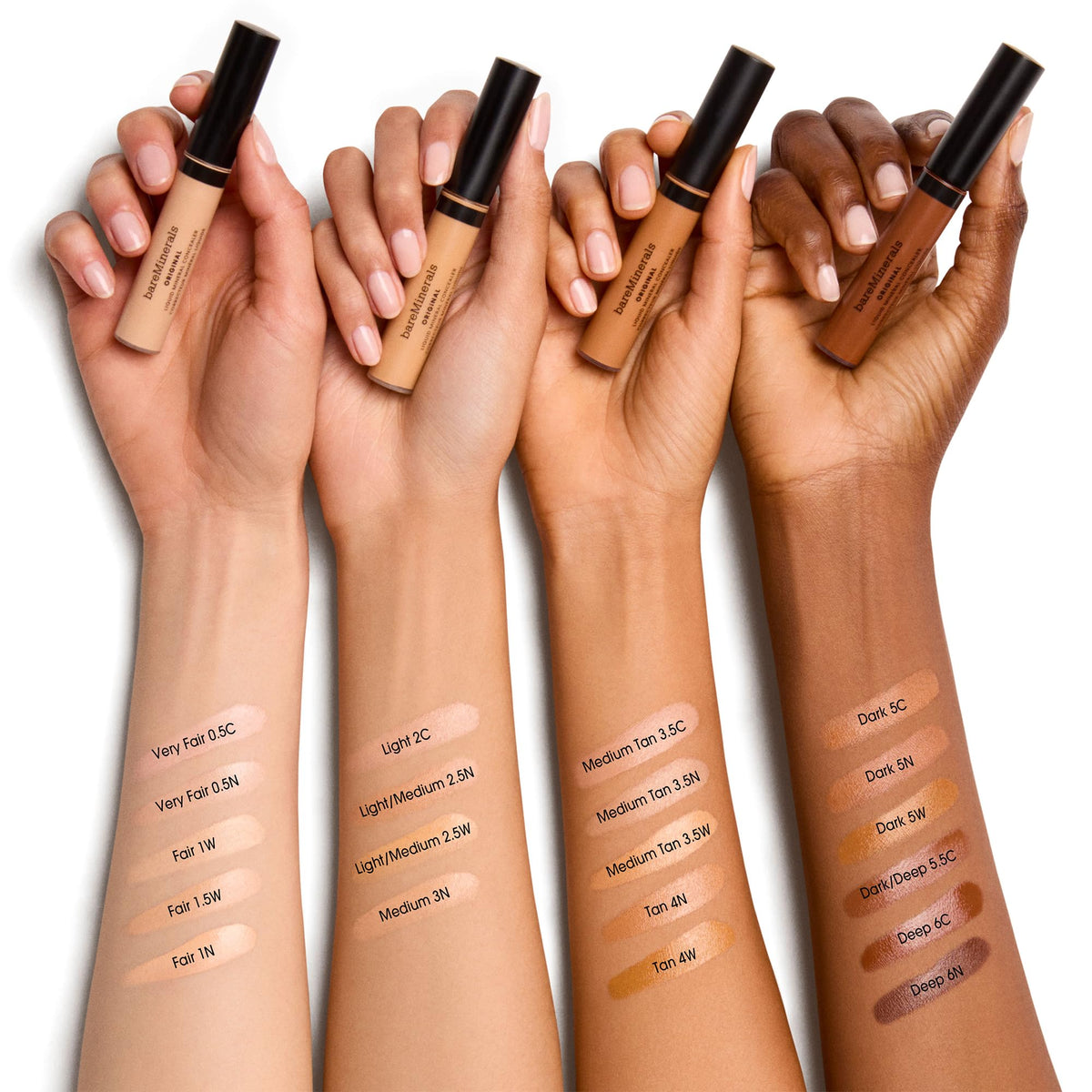 White Smoke bareMinerals Original Liquid Mineral Concealer, Dark 5C, 0.20 oz