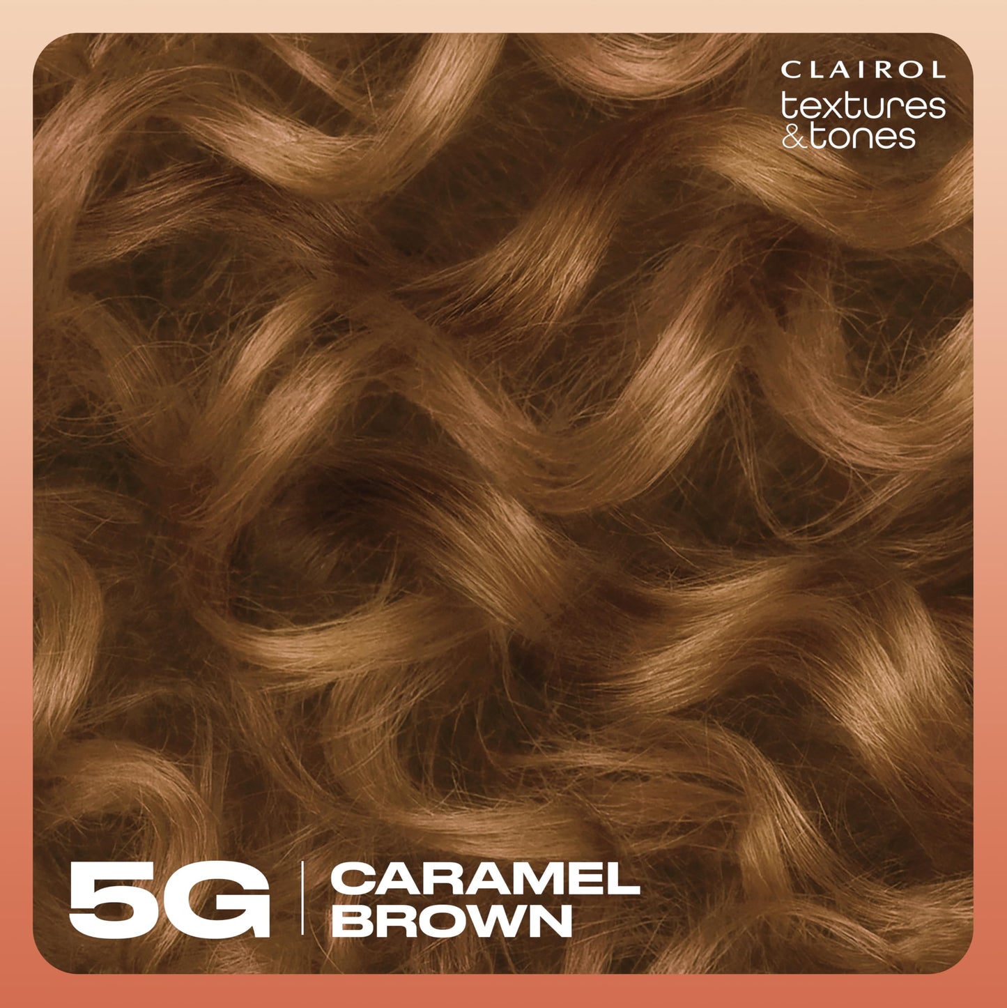 Dark Slate Gray Clairol Textures & Tones Permanent Hair Dye, 5G Caramel Brown Hair Color| Ammonia Free | Moisture-Rich Formula with Argan, and Olive Oil for Brilliant Shine | Pack of 1