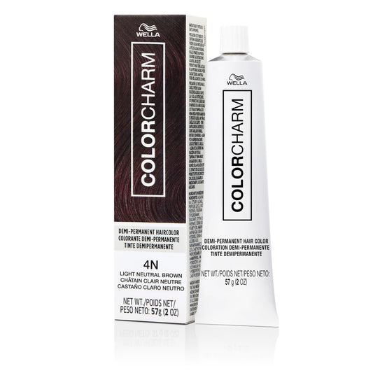 White Smoke COLORCHARM Demi Permanent Hair Color | 4N Light Neutral Brown | Gloss, Refresh & Tone | 2 Fl Oz