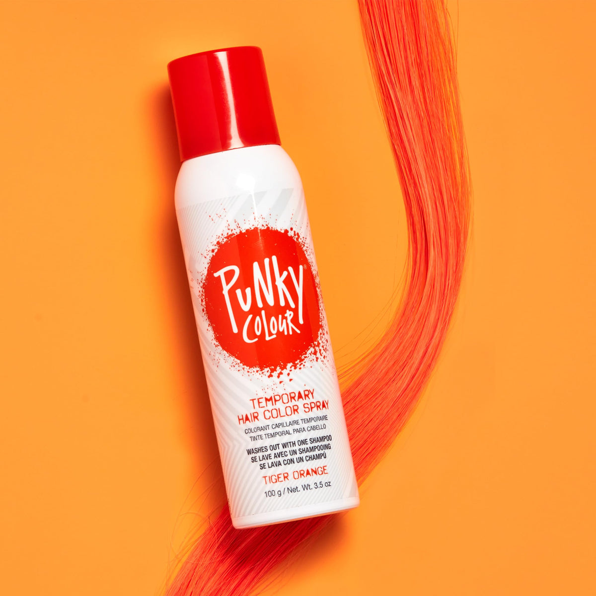 Coral Punky Temporary Hair Color Spray Washes Out Tiger Orange, 3.5 oz, 1 Pack