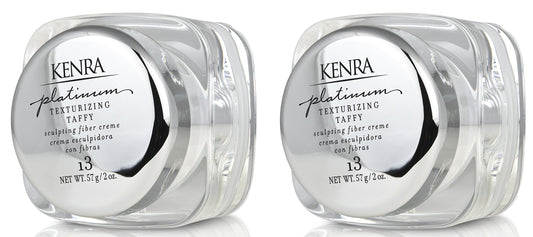 Light Gray Kenra Platinum Texturizing Taffy 13 | Styling Fiber Crème | Medium Hold |Defines, Details, & Smooths Styles |Superior Control for Sculpting Short & Long Hairstyles |All Hair Types | 2 fl. Oz (2-Pack)