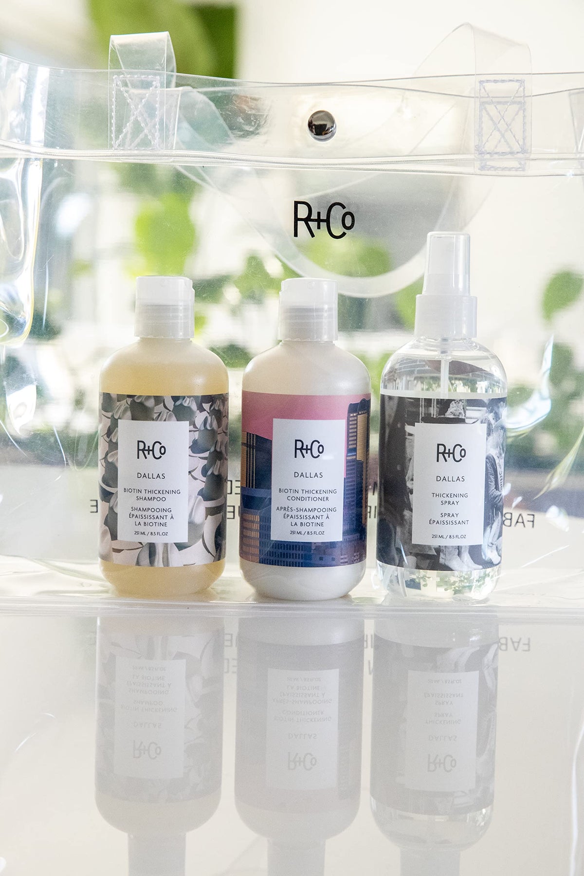 Gray R+Co Dallas Thickening Kit, Shampoo, Conditioner & Spray
