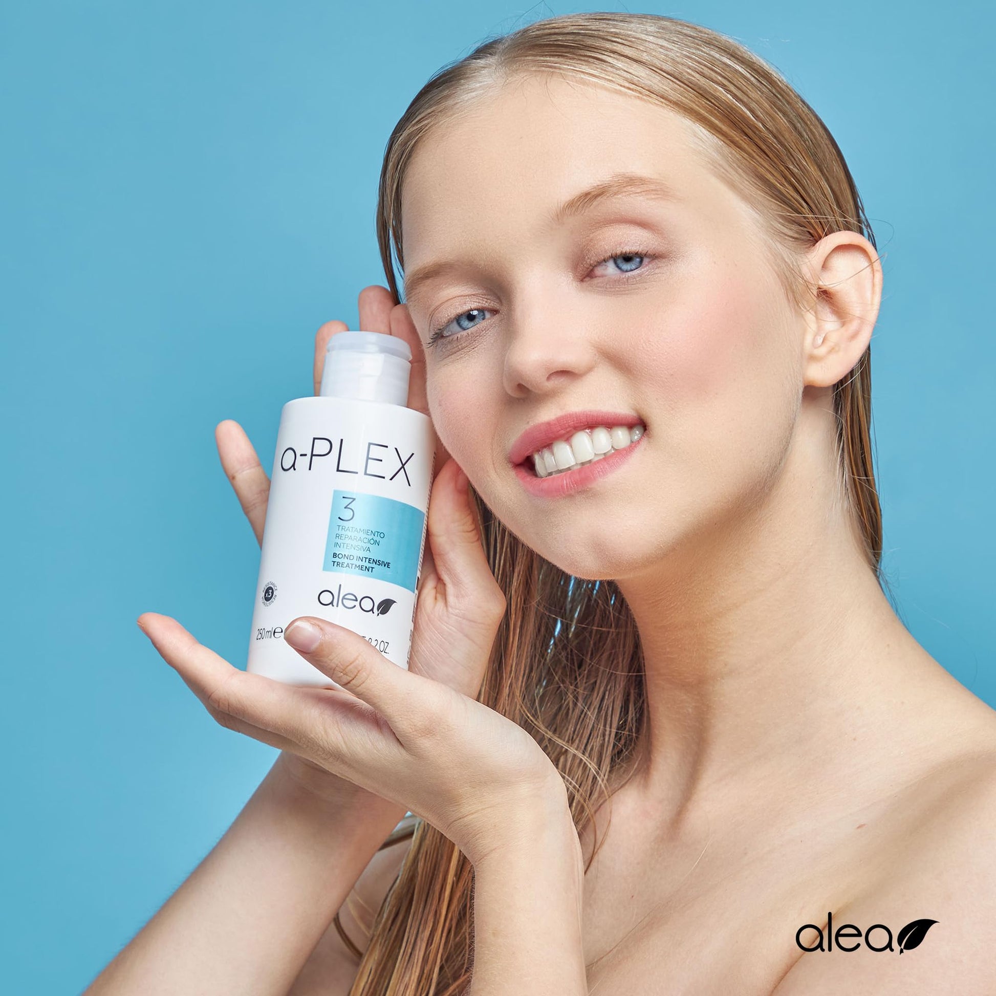 Medium Aquamarine ALEA - Damaged Hair Repair Treatment - A-Plex Nº3 Intensive Repair Treatment - 250 ml - Support hair Strength, Repair and Protect It - Deep Hydration for Hair - Manageability