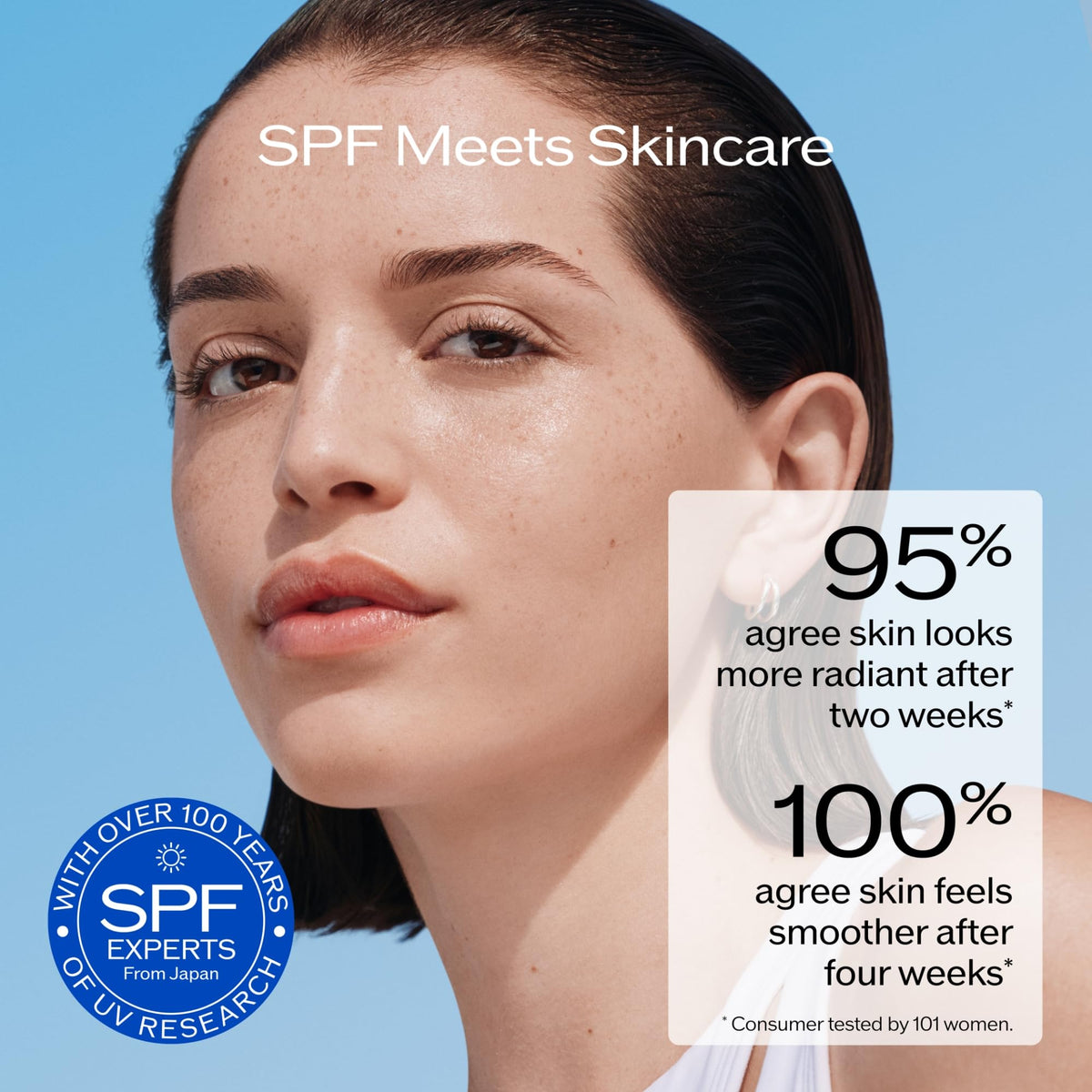 Sky Blue Shiseido Clear Sunscreen Stick - Invisible Broad-Spectrum Face Sunscreen - Wear Under & Over Makeup - Lightweight Formula - All Skin Types
