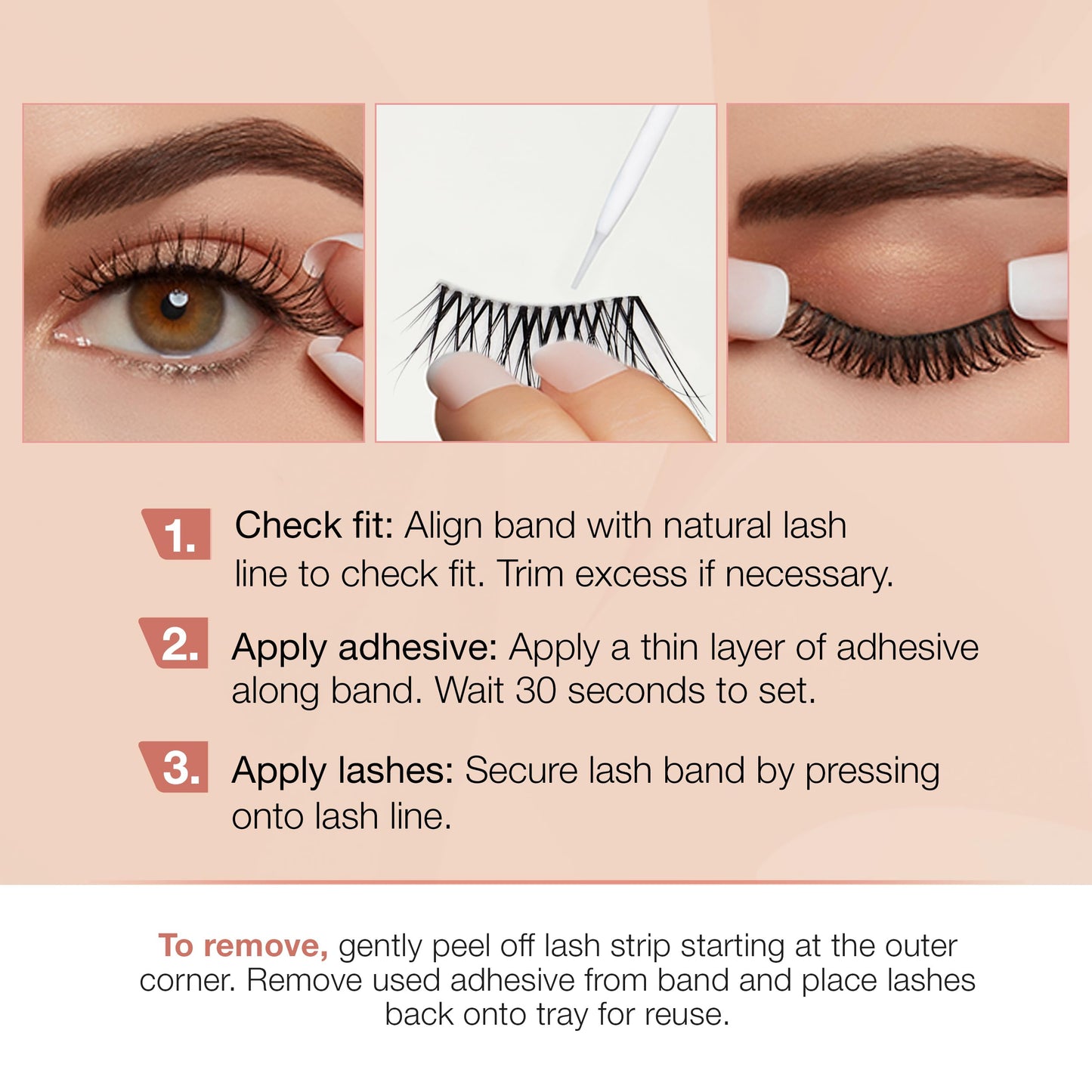 White Smoke Ardell Half Naked Lashes 434 – Natural Half Lashes for Outer Corner, Soft & Flattering Fit Wispy Volume False Eyelashes, Includes DUO Lash Glue 1g
