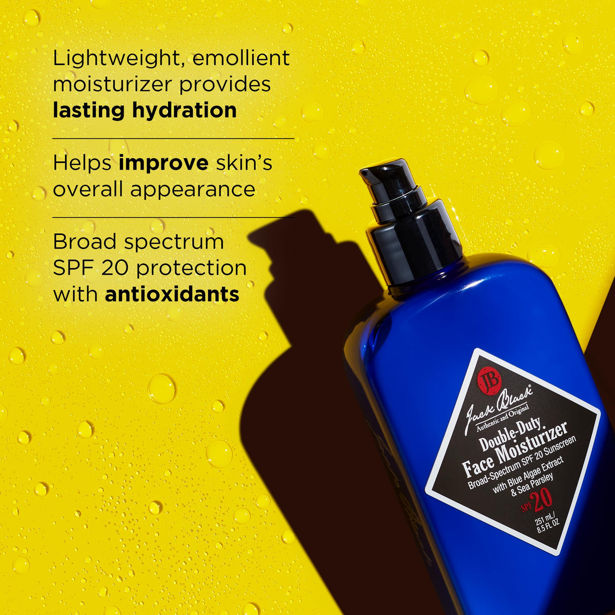 Gold Jack Black Double-Duty Face Moisturizer with SPF 20 Sunscreen