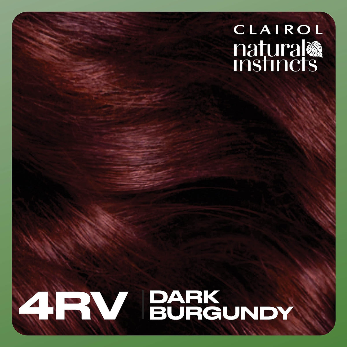 Black Clairol Natural Instincts Demi-Permanent Hair Dye, 4RV Dark Burgundy, 3 Pk