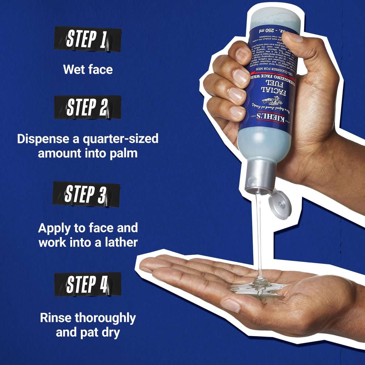 Midnight Blue Kiehl's - Facial Fuel Men's Energizing Face Wash