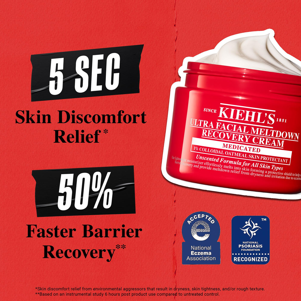 Firebrick Kiehl's - Ultra Facial Meltdown Recovery Barrier Cream, 1% Colloidal