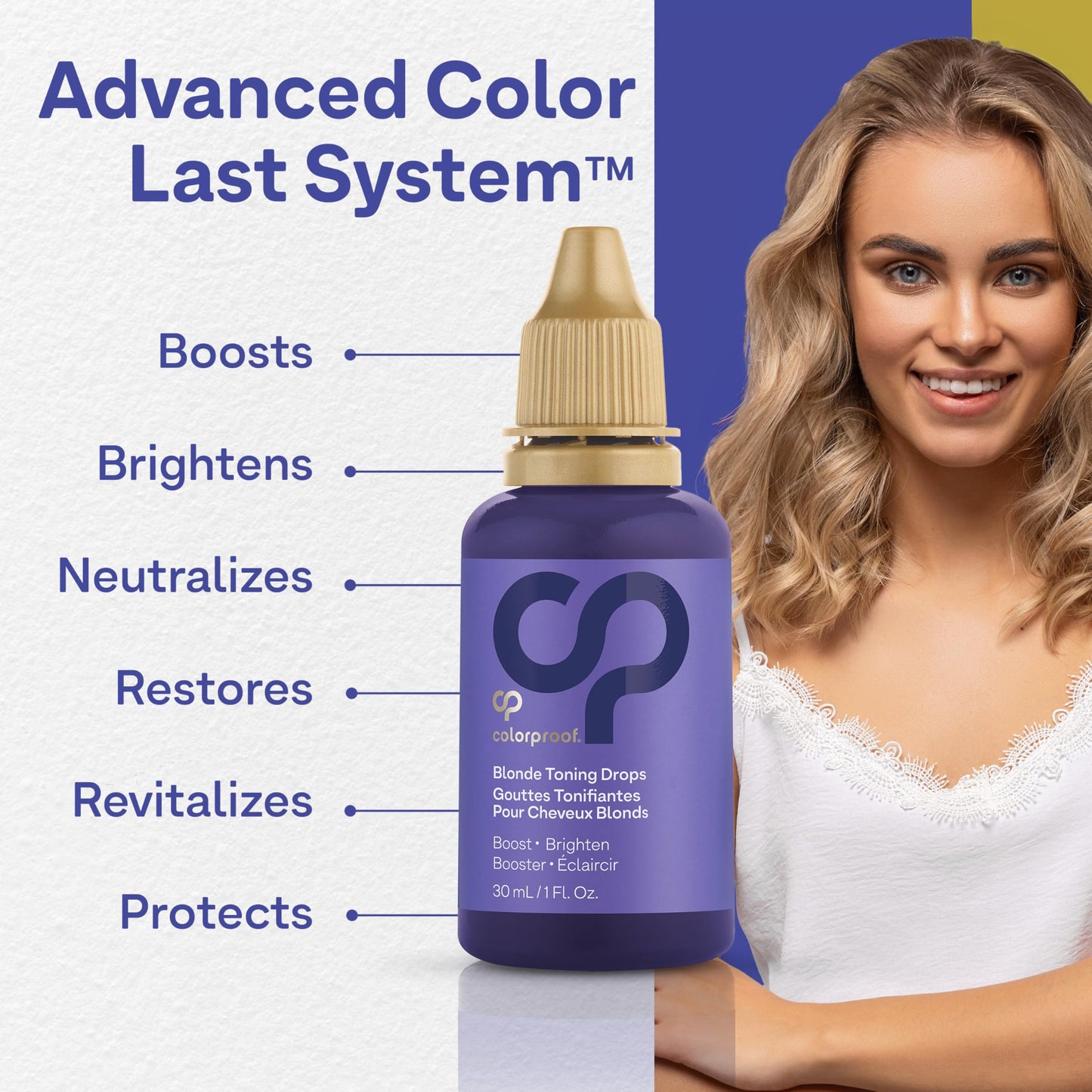 White Smoke Colorproof Toning Drops 1 Fl. Oz. Toner for Blonde Hair w/Citrus, Jasmine & Coconut Milk Scent, Highly-Pigmented, Instant Hair Toner