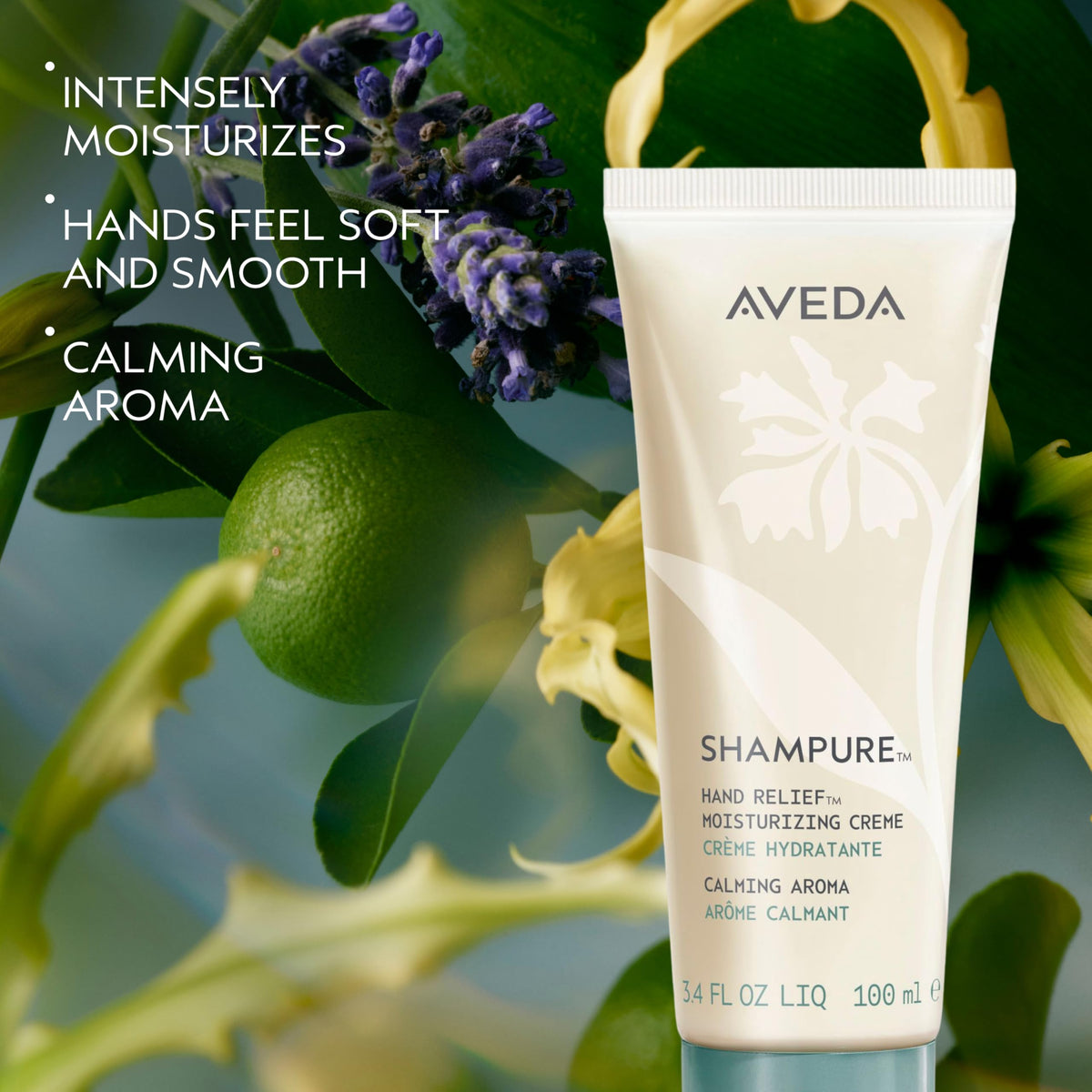 Black AVEDA Shampure Moisturizing Creme | Intensely Moisturizing Hand Cream With Signature Calming Aroma | With Andiroba Oil | 94% Naturally Derived*, 3.3 Fl Oz