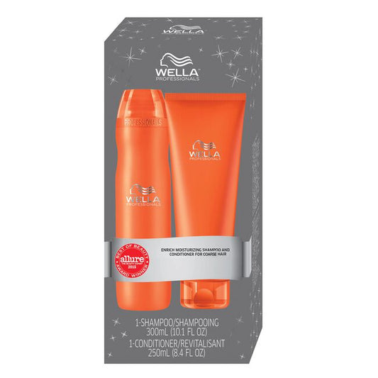 Dim Gray Wella Enrich Shampoo & Conditioner Duo for Coarse Hair