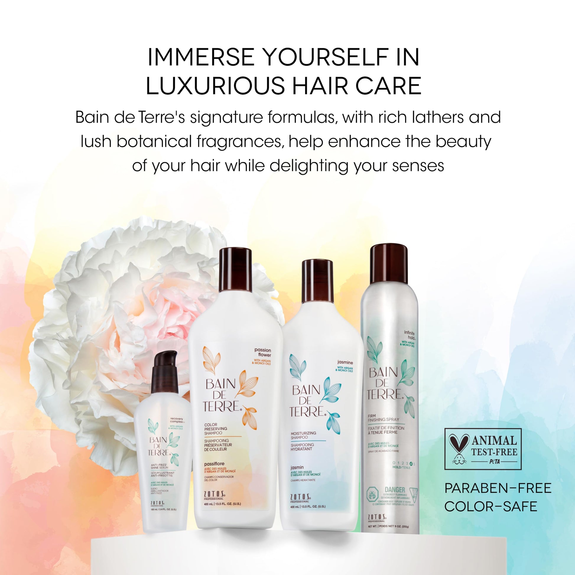 White Smoke Bain de Terre Lavender Blonde Toning Conditioner, Neutralize Brassy Tones for Cool Blonde, Highlighted or Gray Hair, with Argan & Monoi Oils, Paraben-Free, Vegan,13.5 Fl Oz