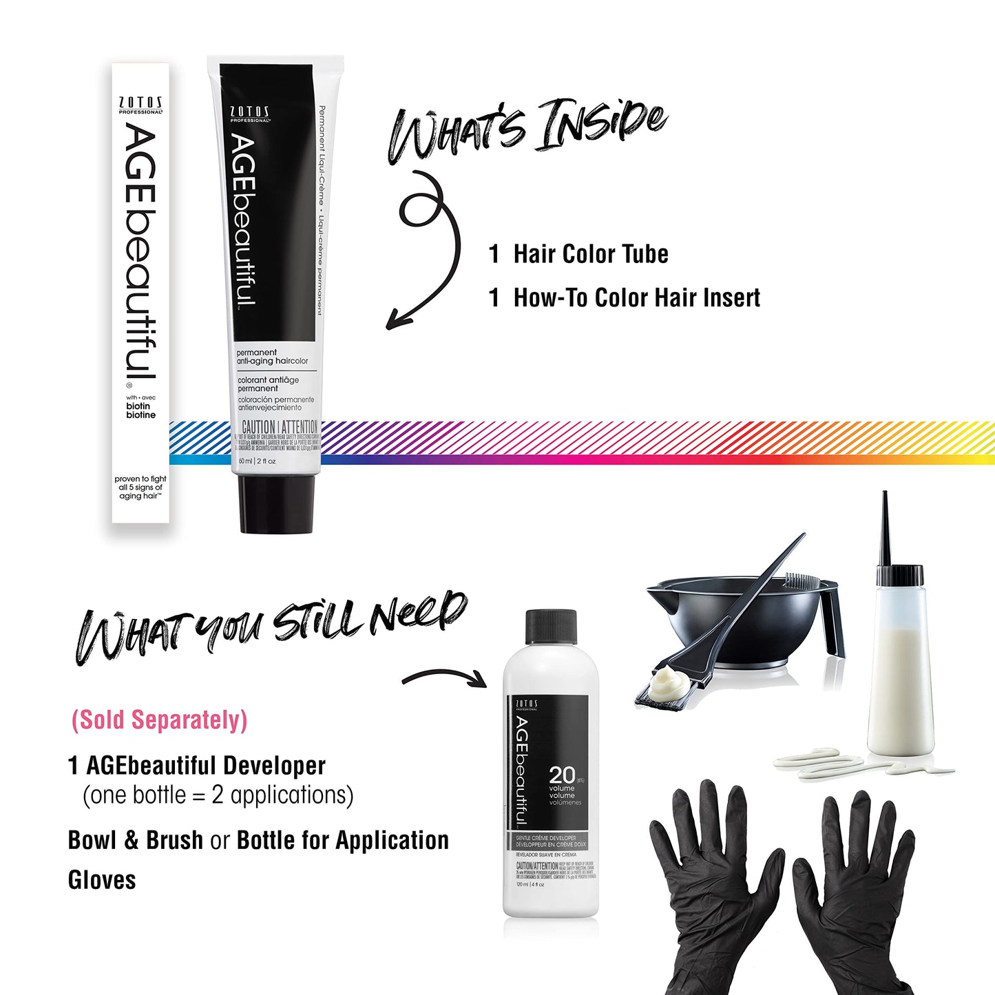 White Smoke AGE beautiful Permanent Hair Color Dye Liqui Creme | 100% Gray Coverage | Anti-Aging Haircolor | Biotin for Thicker, Fuller Hair | Professional Salon Coloring | 10G Very Light Golden Blonde