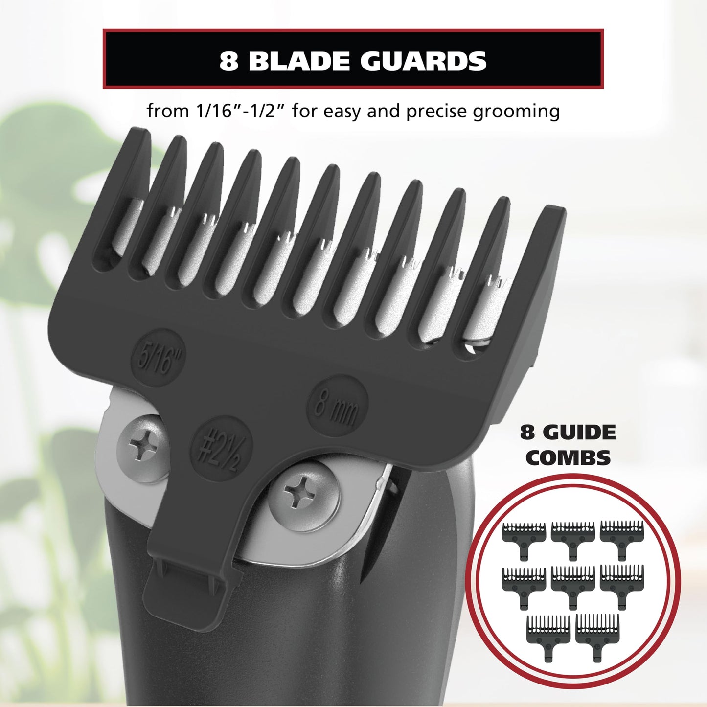 White Smoke Wahl Edge Pro Bump Free Corded Beard Trimmer for Men Touch Up Trimmer & Grooming Detailer Kit – Perfect for Edging Beards, Mustaches, Hair, & Stubble, – Model 9686-300