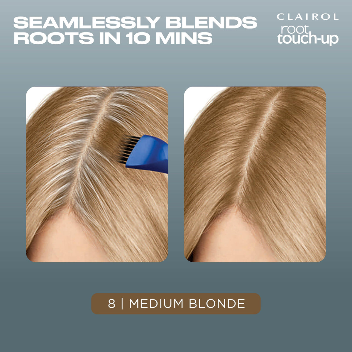 Dim Gray Clairol Root Touch Up Permanent Hair Dye, 8 Medium Blonde, Pack of 1