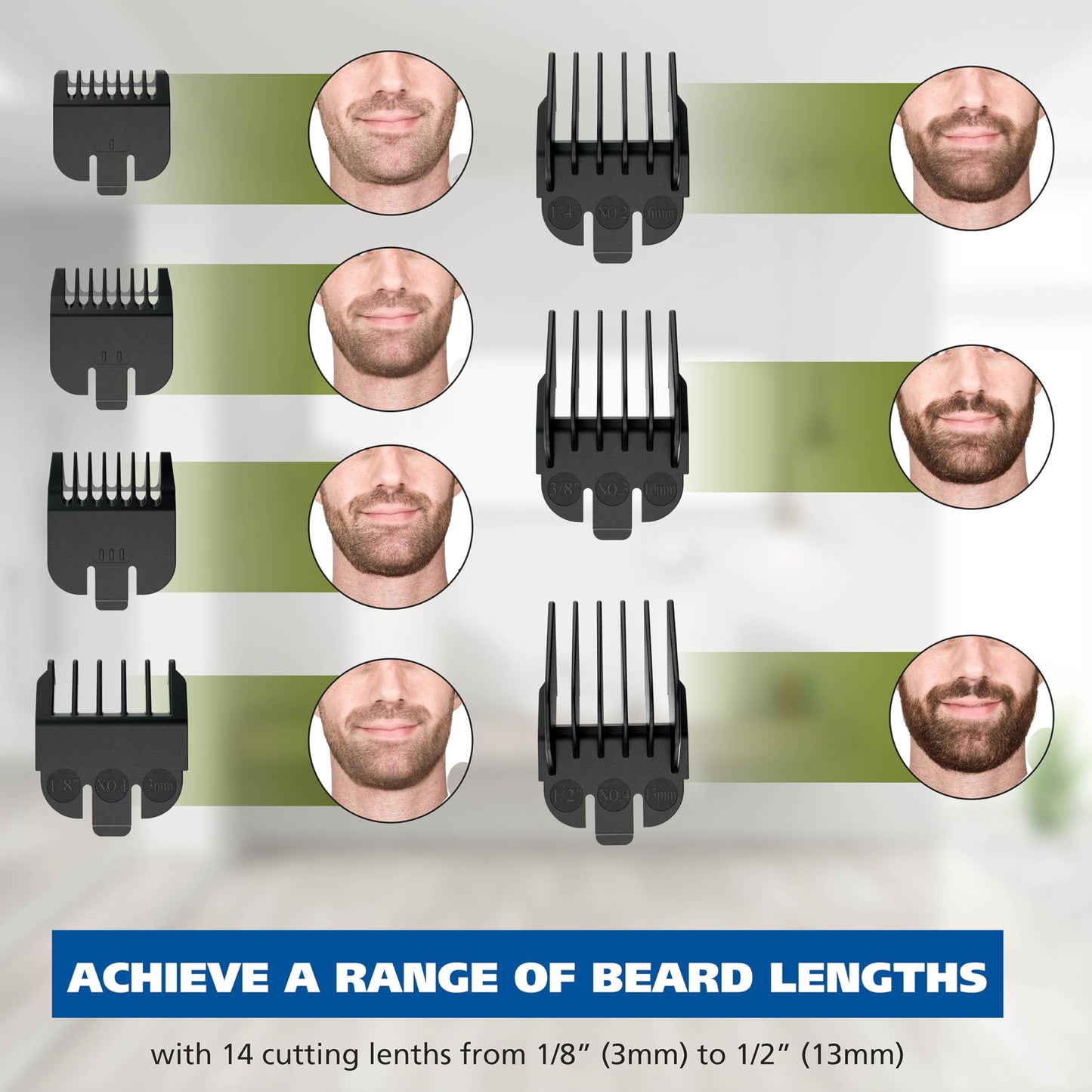 Light Gray Wahl Groomsman Rechargeable Beard Trimmer kit for Mustaches, Nose Hair, and Light Detailing and Grooming with Bonus Wet/Dry Battery Nose Trimmer – Model 5622v