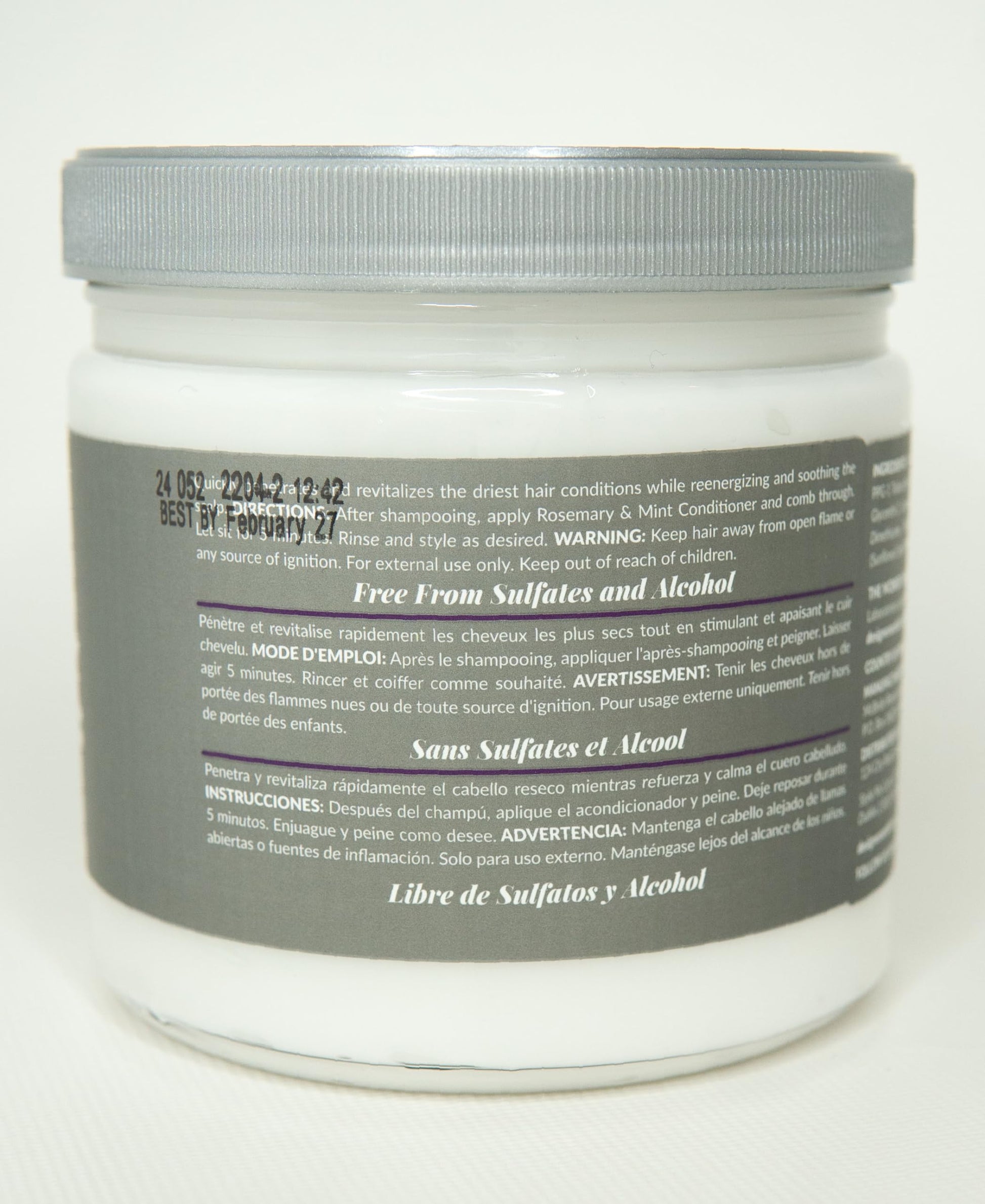 Lavender Design Essentials Rosemary & Mint Stimulating Super Moisturizing Conditioner for Dry, Thick, or Brittle Hair; Sulfate-Free, Stimulates Scalp, Moisturizes Hair, 32 Oz