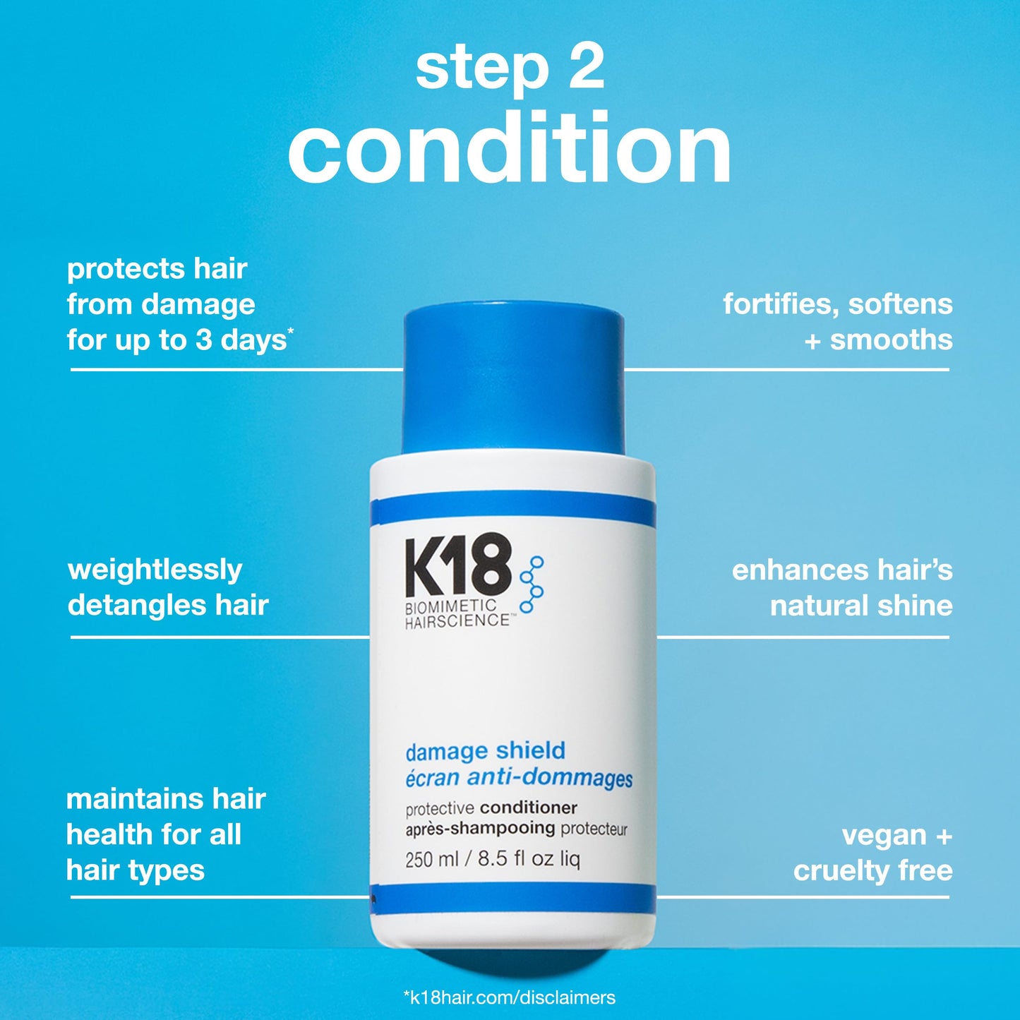 Dark Turquoise K18 Amazon Exclusive Damage Shield Wash Care Set | Full-Size Color-Safe Protective Shampoo + Conditioner Reduces Frizz And Tangles, Maintains Hair Health, Protects From Damage